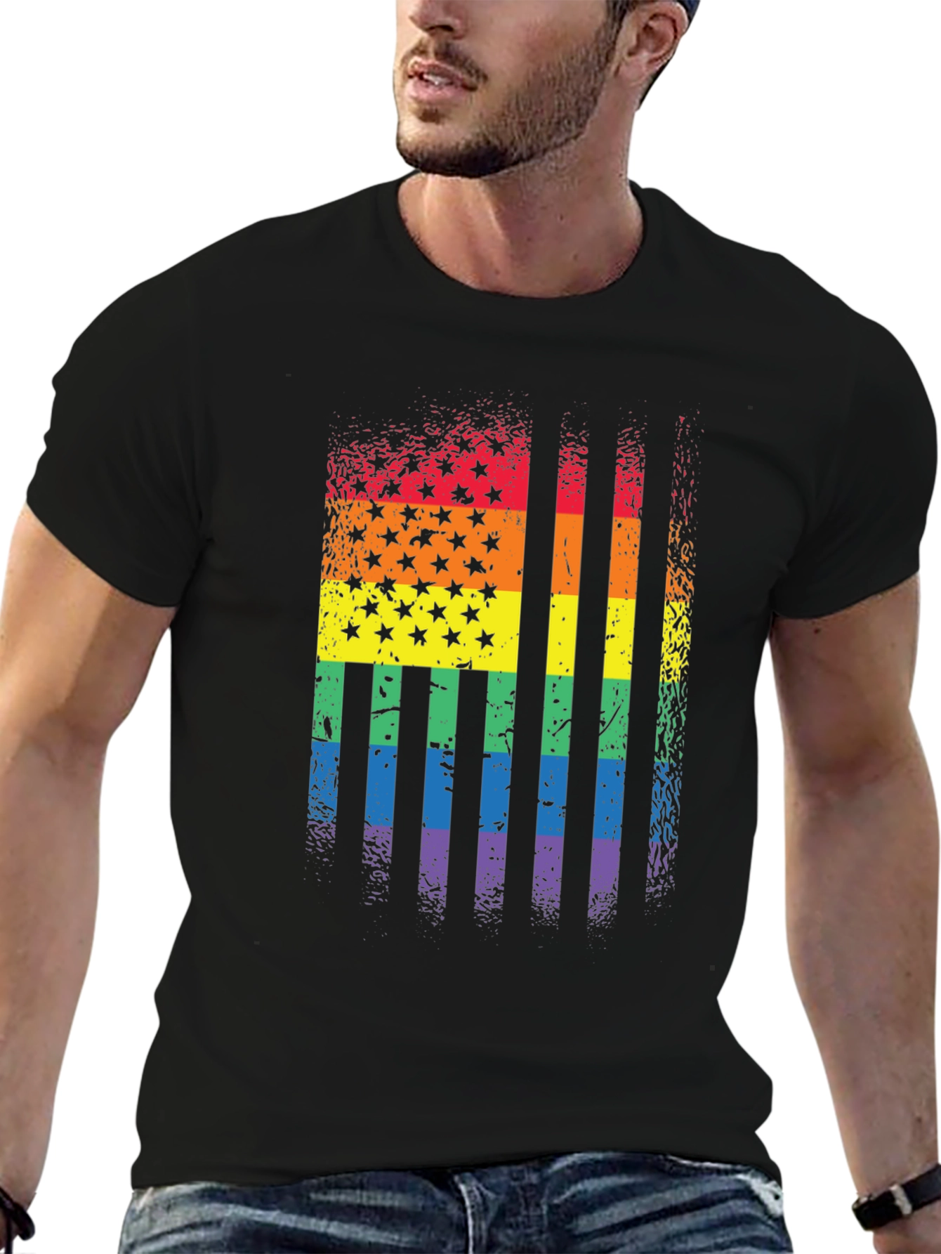 LGBT Pride Flag Stars & Stripes T-Shirt