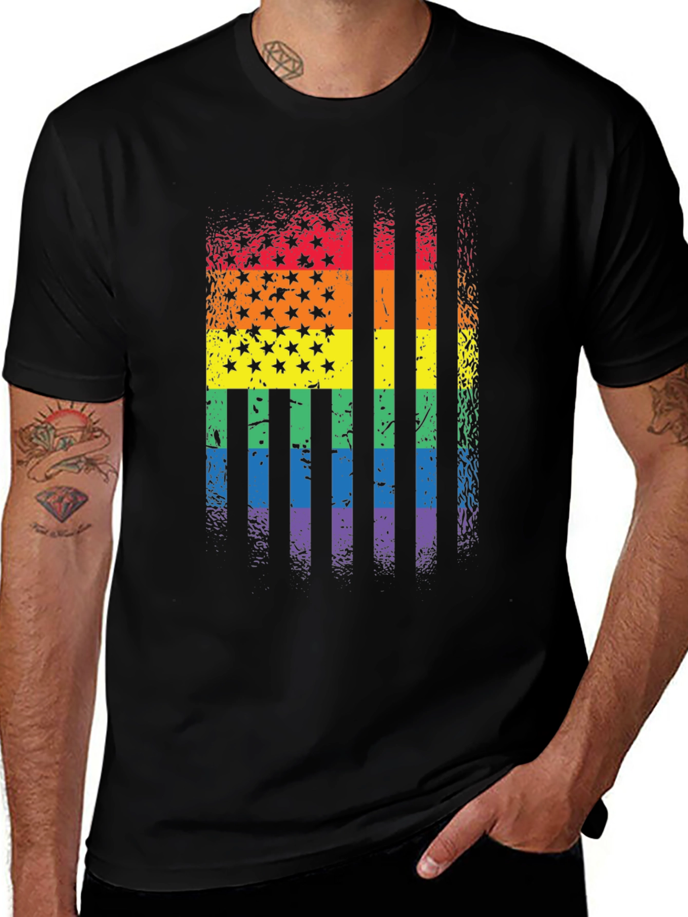 LGBT Pride Flag Stars & Stripes T-Shirt
