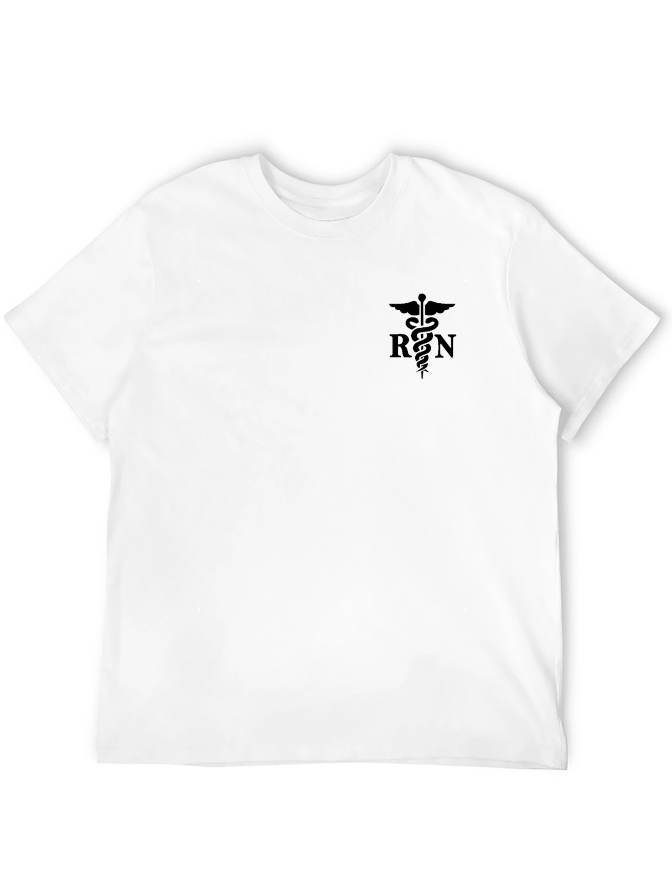 RN Caduceus Black T-Shirt - Registered Nurse Apparel