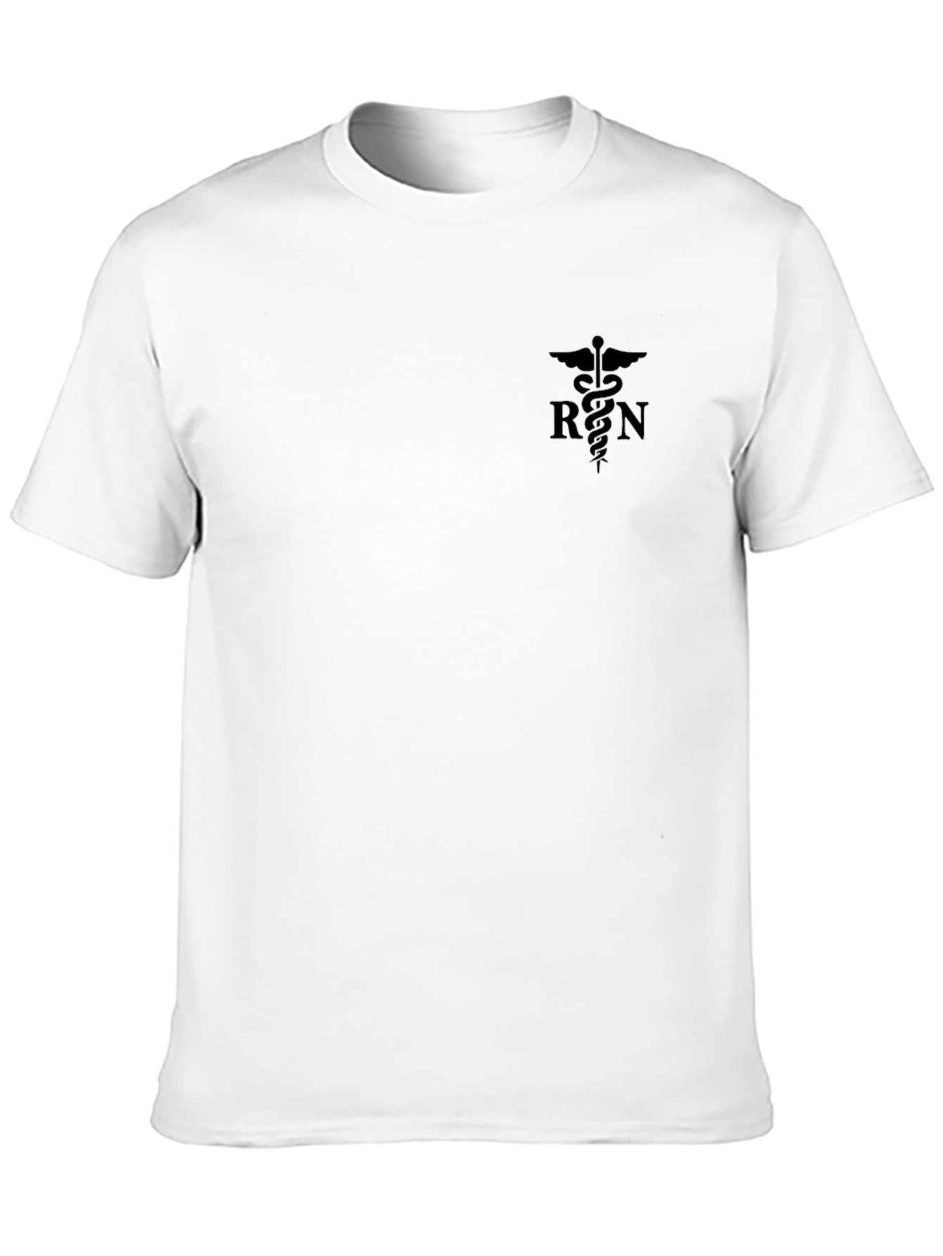 RN Caduceus Black T-Shirt - Registered Nurse Apparel