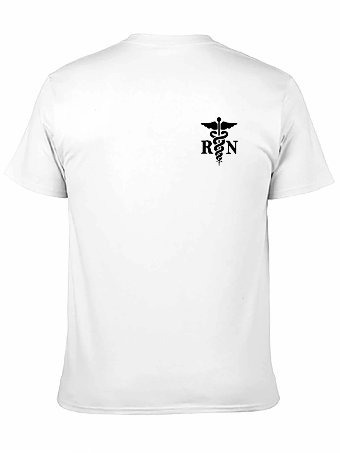 RN Caduceus Black T-Shirt - Registered Nurse Apparel