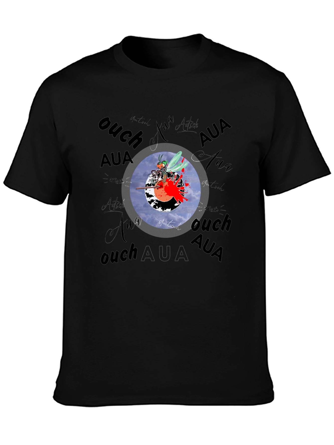 Mosquito Dart T-Shirt - Ouch Aua Design
