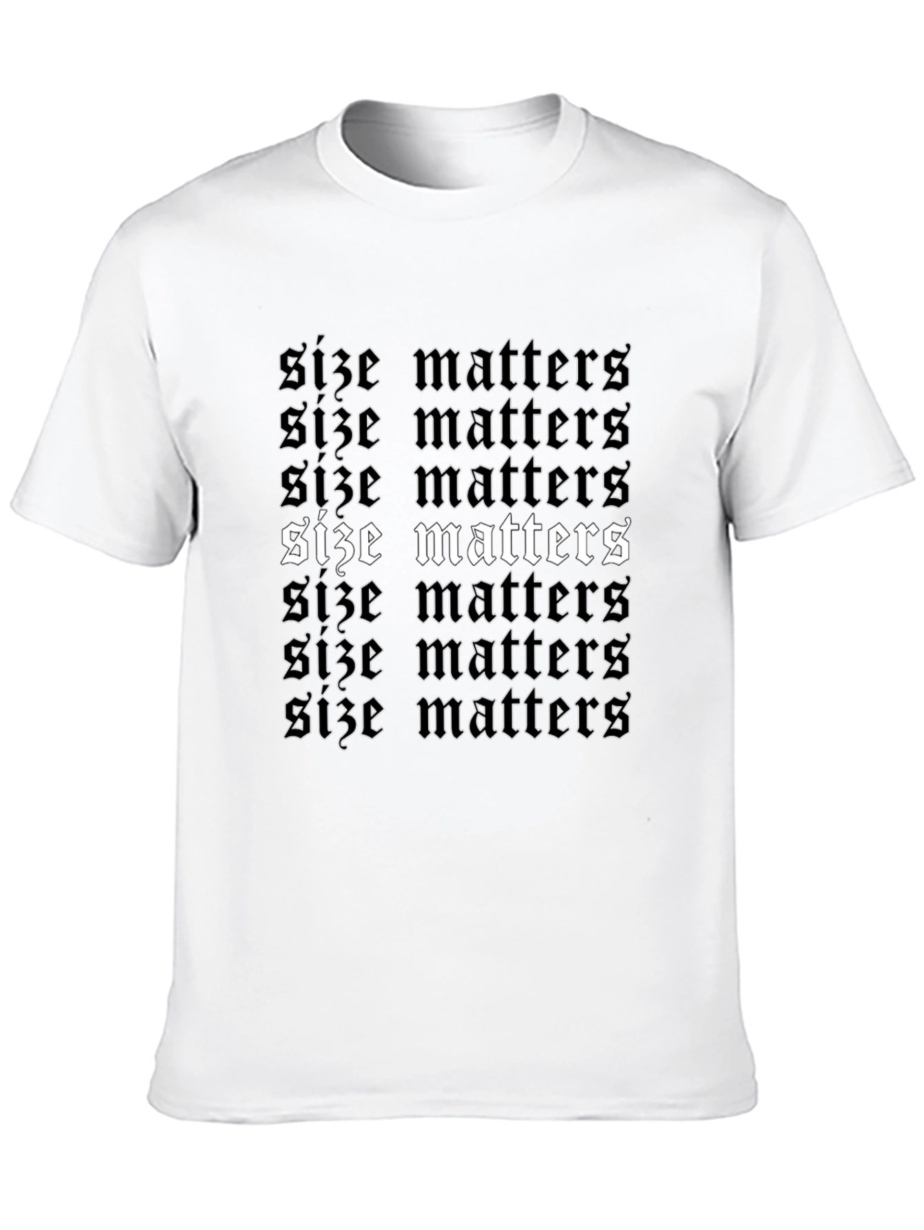 Size Matters Black Graphic Tee