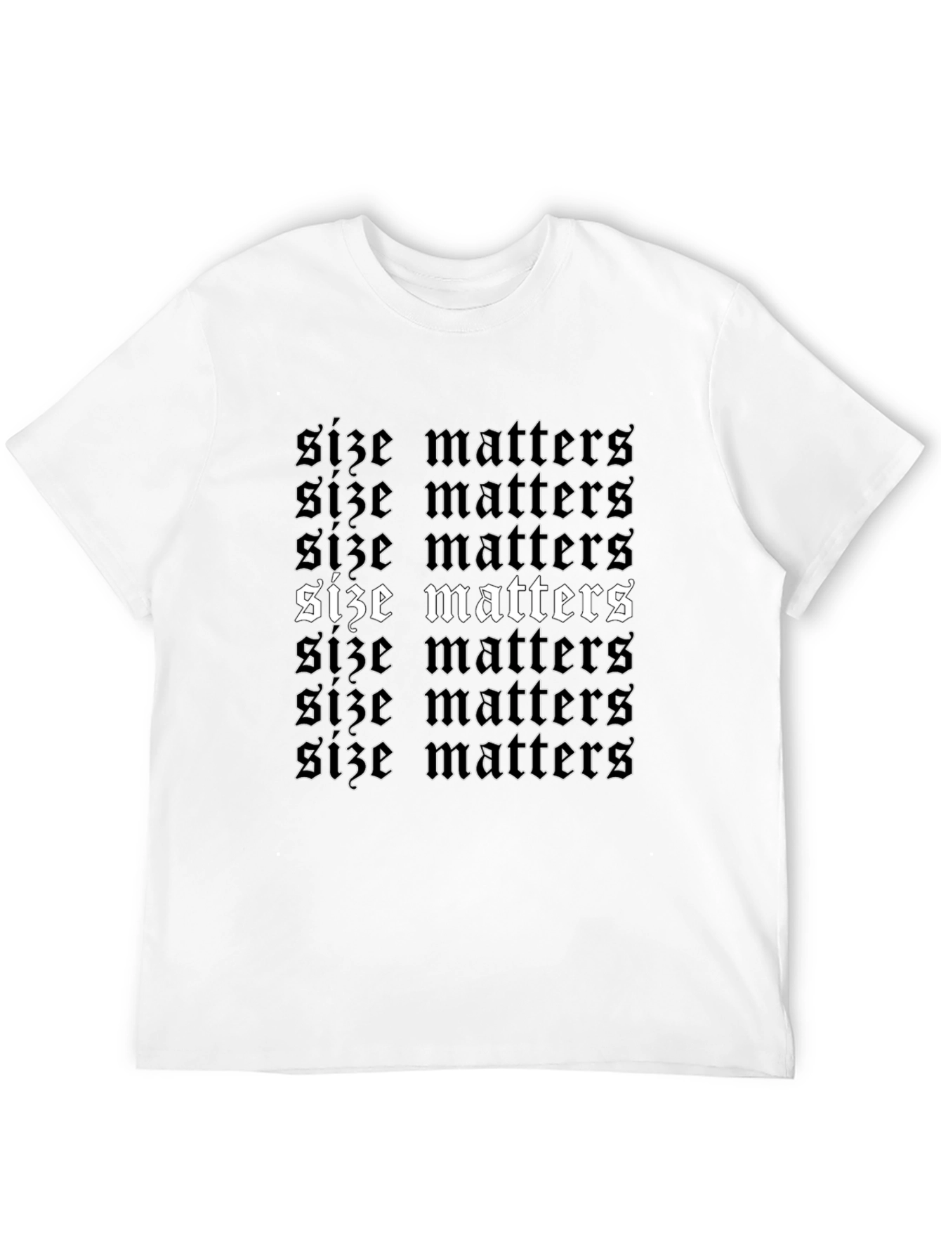 Size Matters Black Graphic Tee