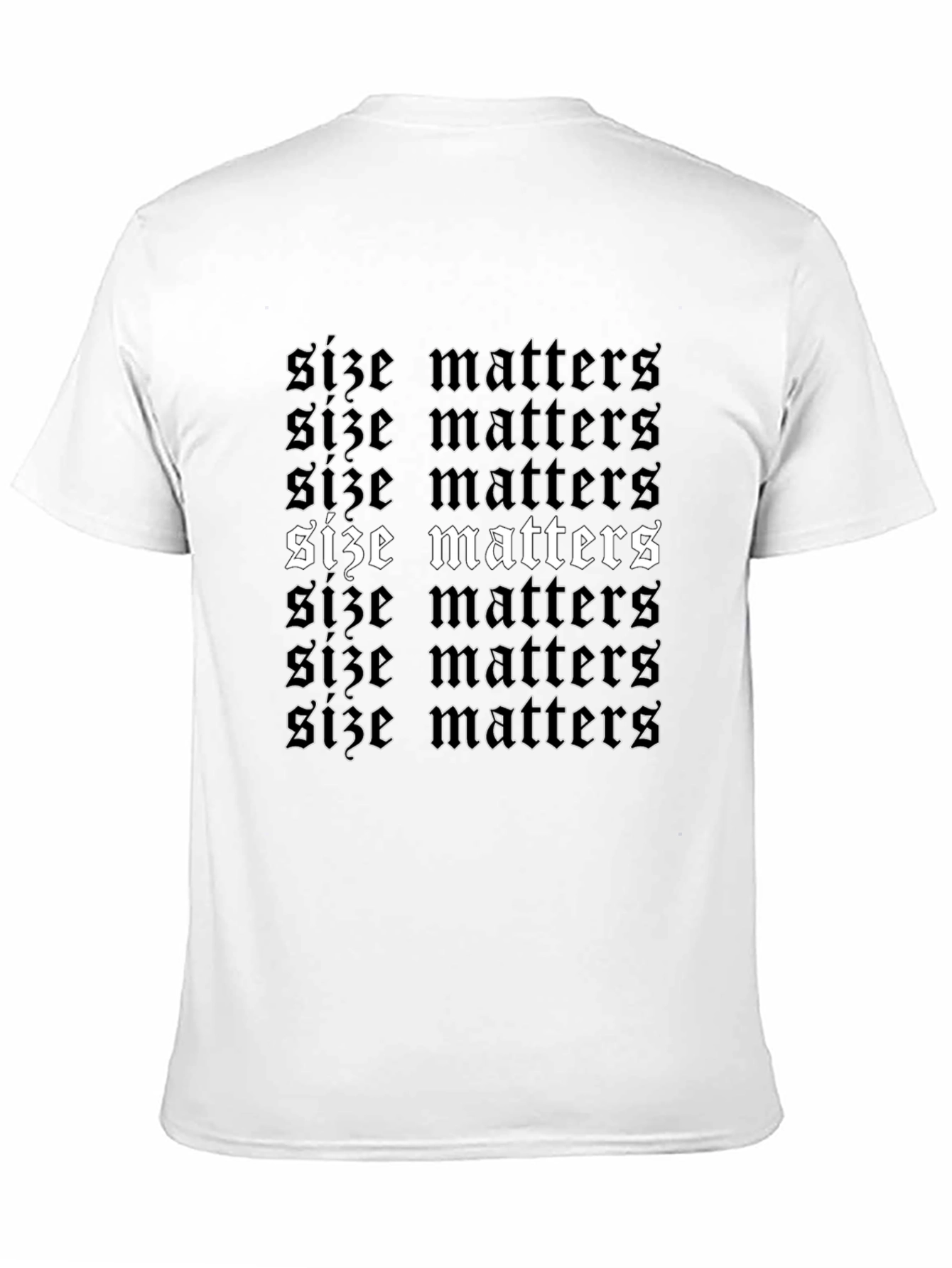Size Matters Black Graphic Tee