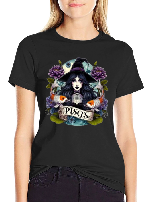 Pisces Zodiac Witch T-Shirt