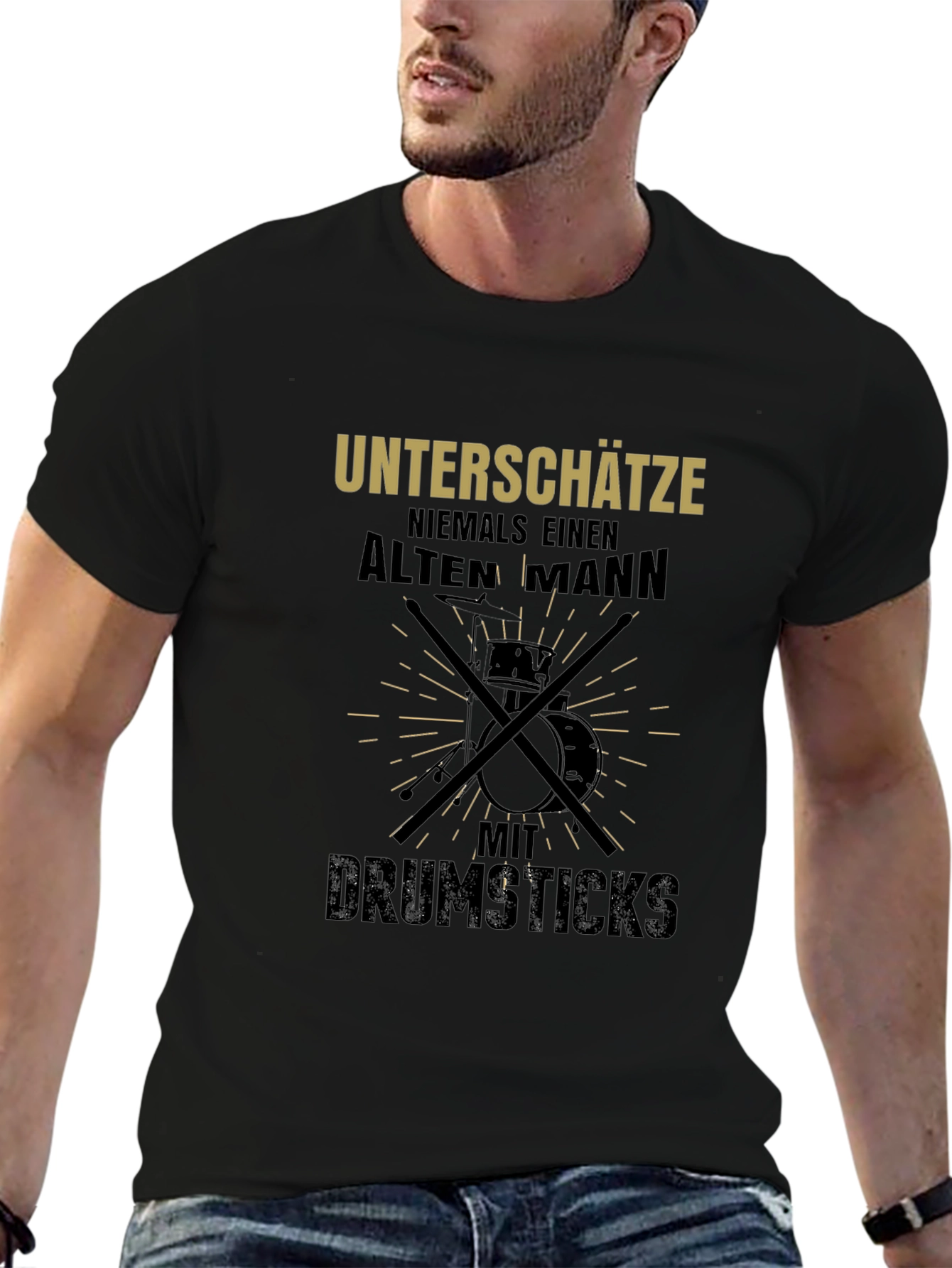 Drummer Old Man T-Shirt: Never Underestimate!