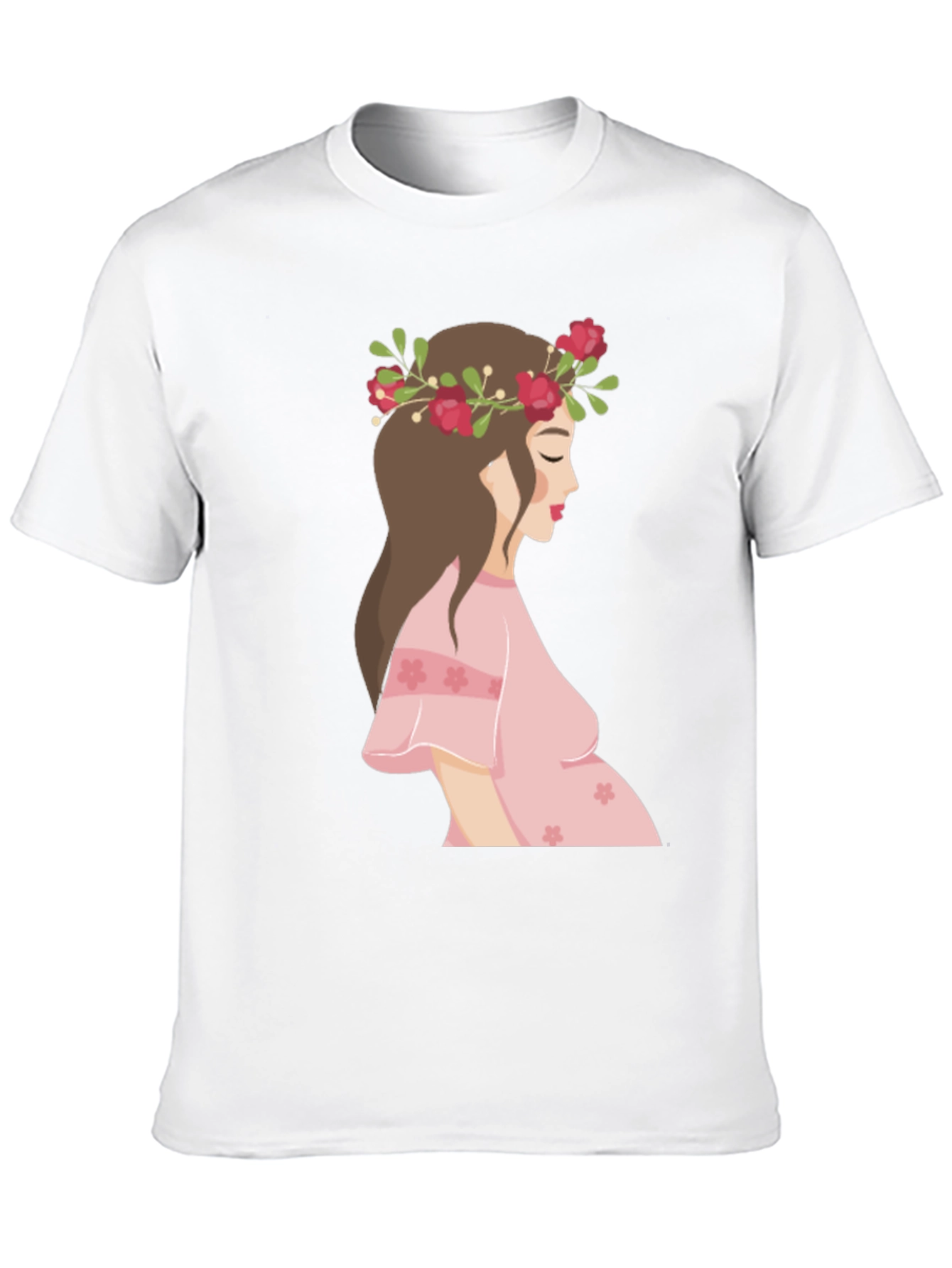 Stylish Maternity T-Shirt with Floral Design