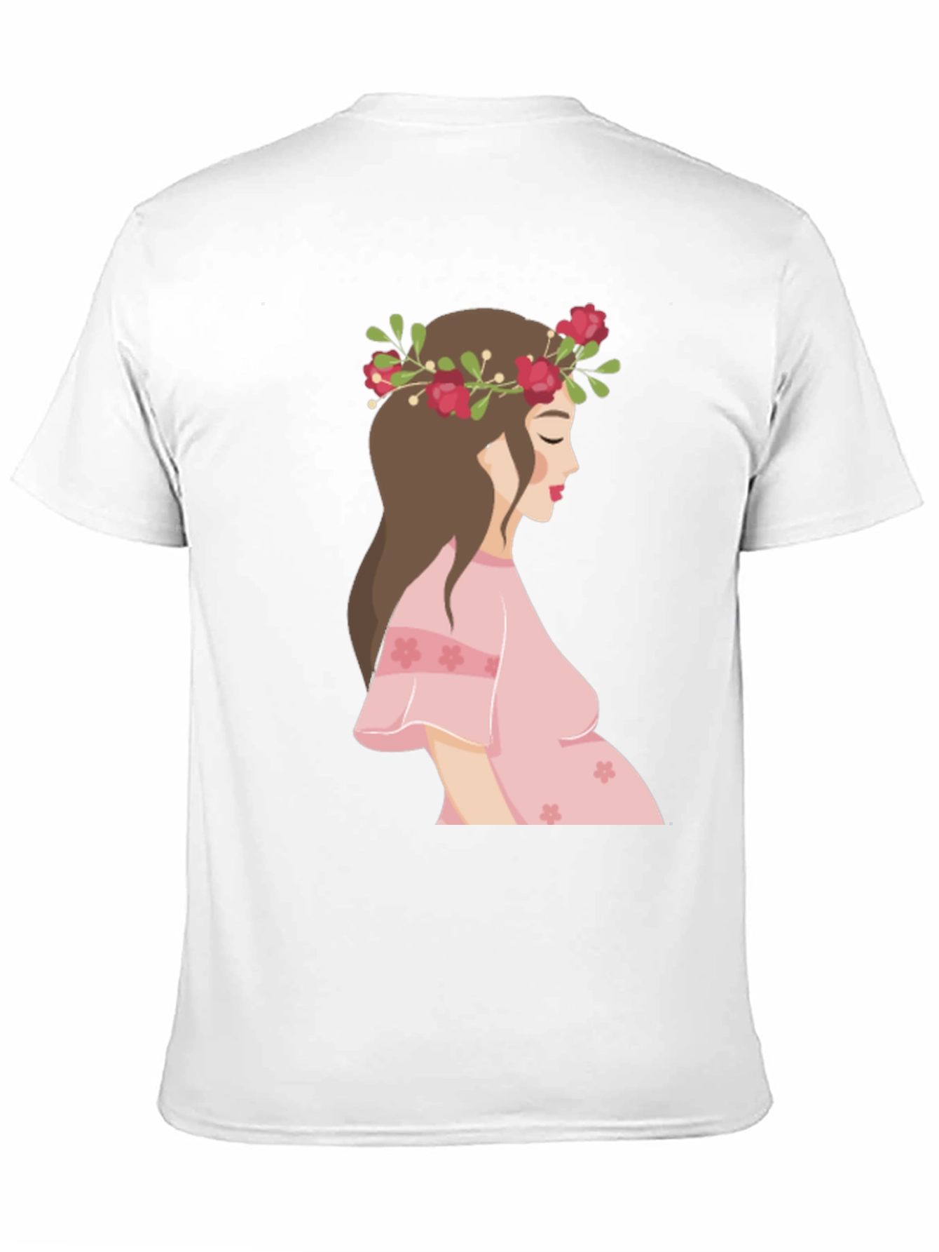 Stylish Maternity T-Shirt with Floral Design