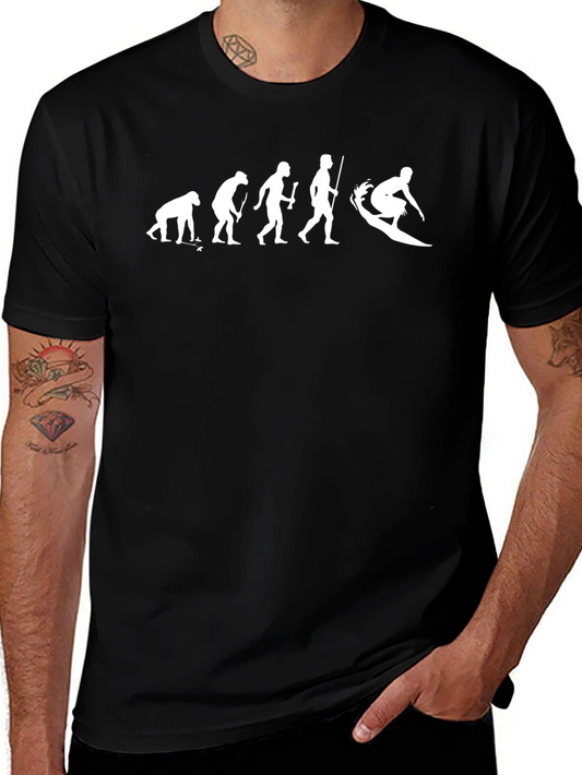 Evolution of Surfing Mens T-Shirt