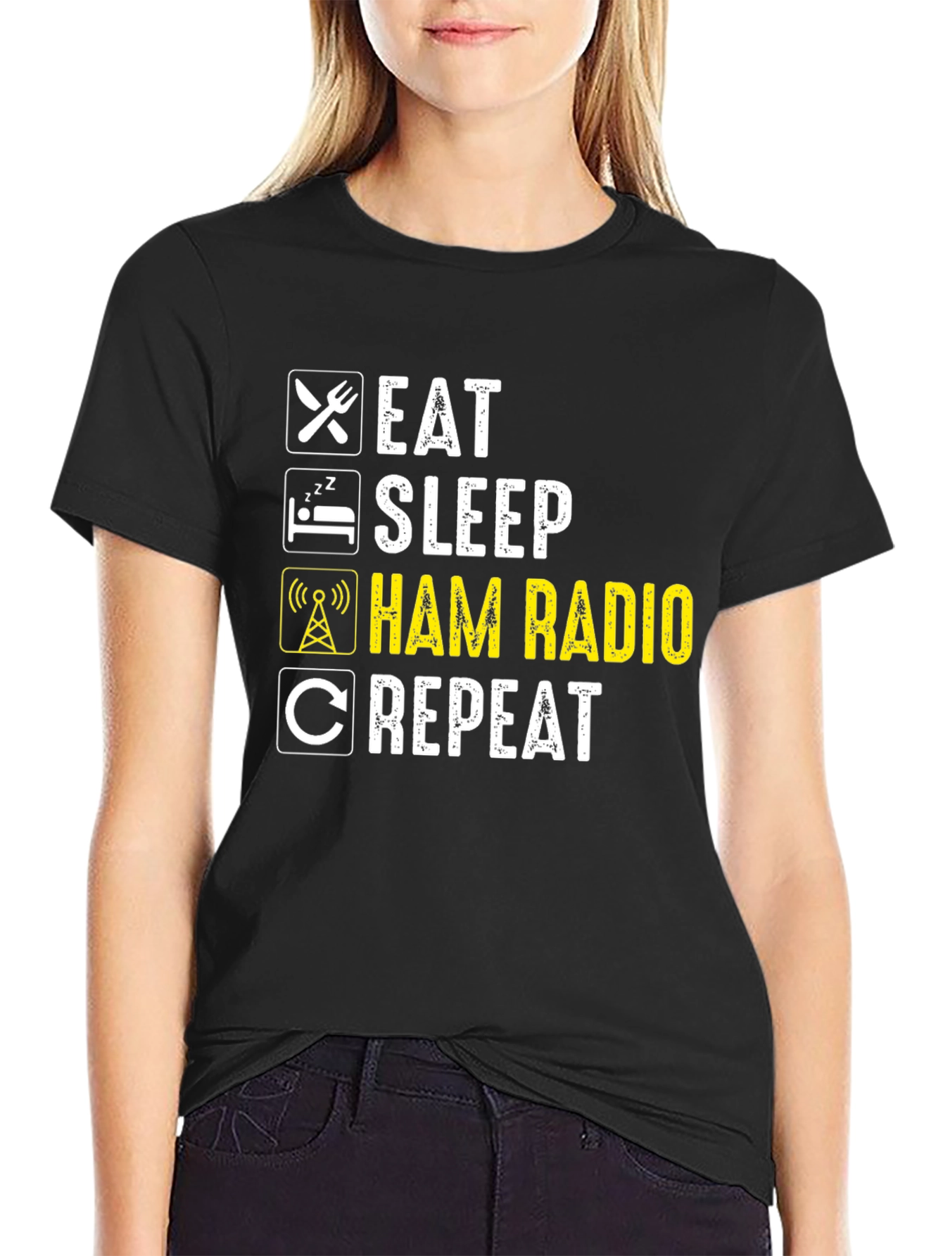 Eat Sleep Ham Radio Repeat T-Shirt