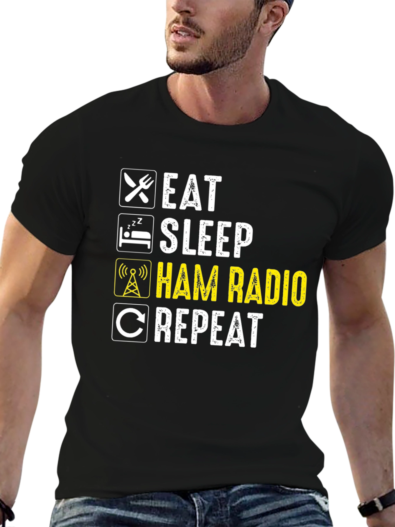 Eat Sleep Ham Radio Repeat T-Shirt
