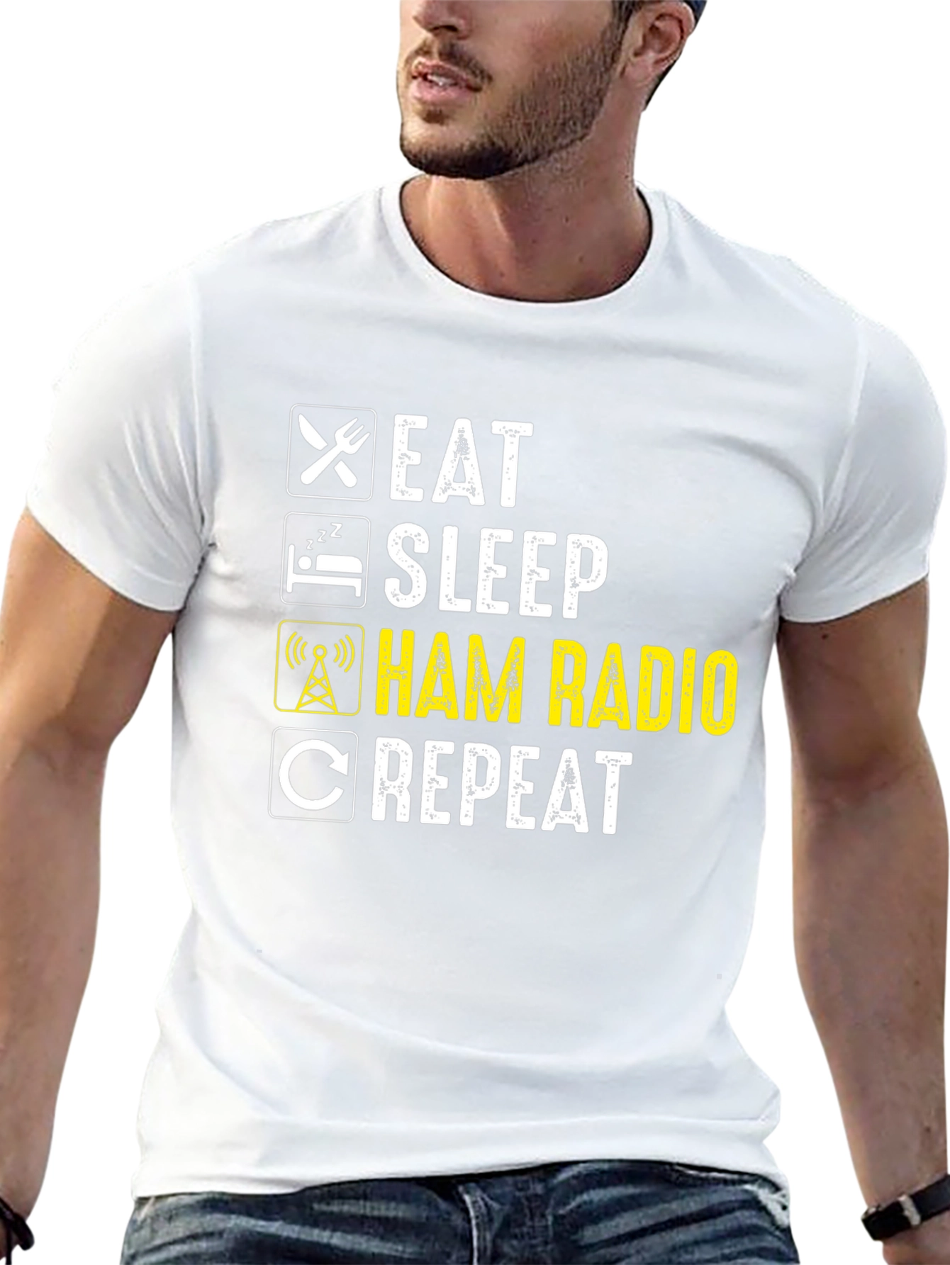 Eat Sleep Ham Radio Repeat T-Shirt