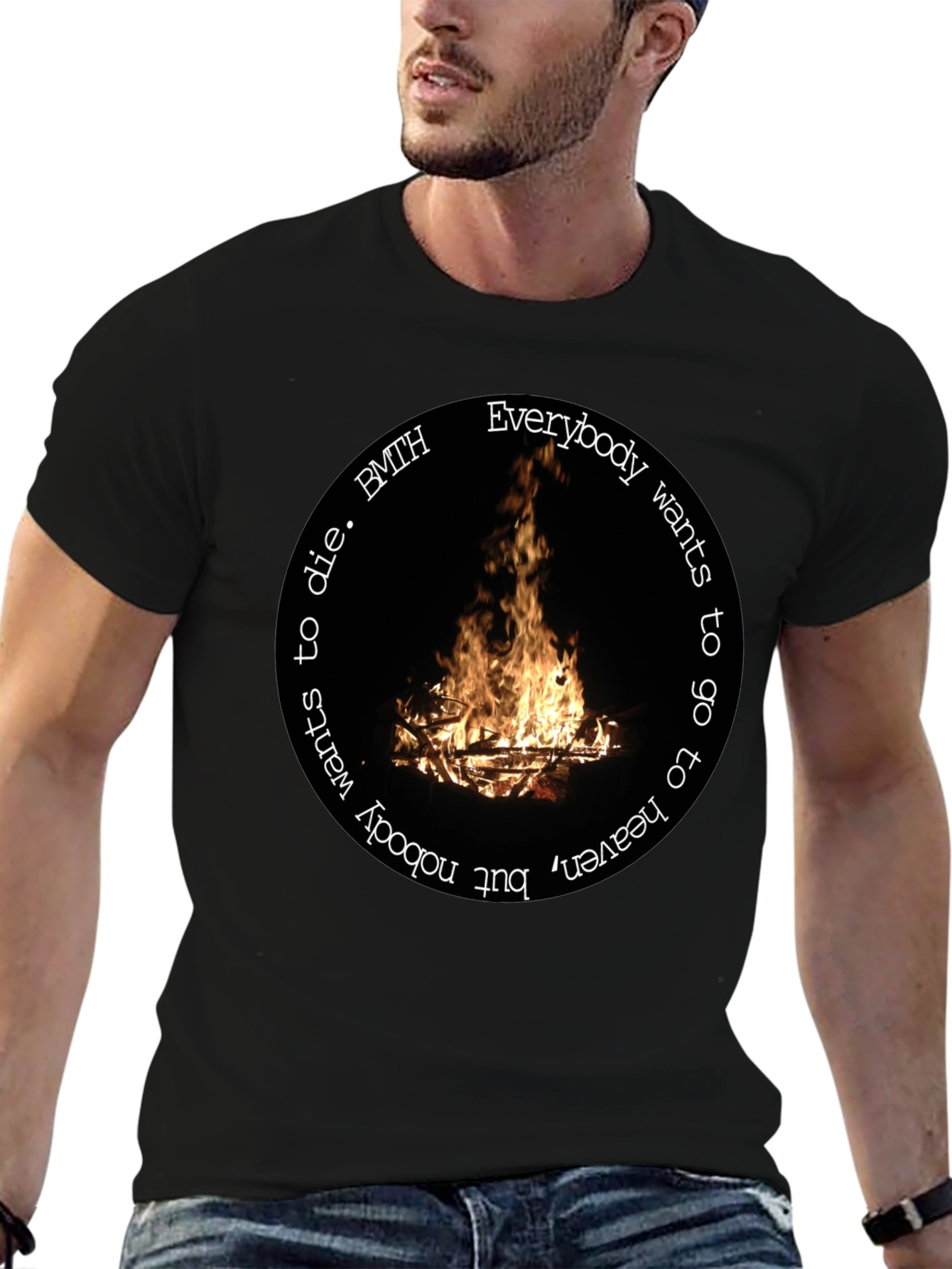 BMTH Campfire Graphic T-Shirt - Unisex Black Tee