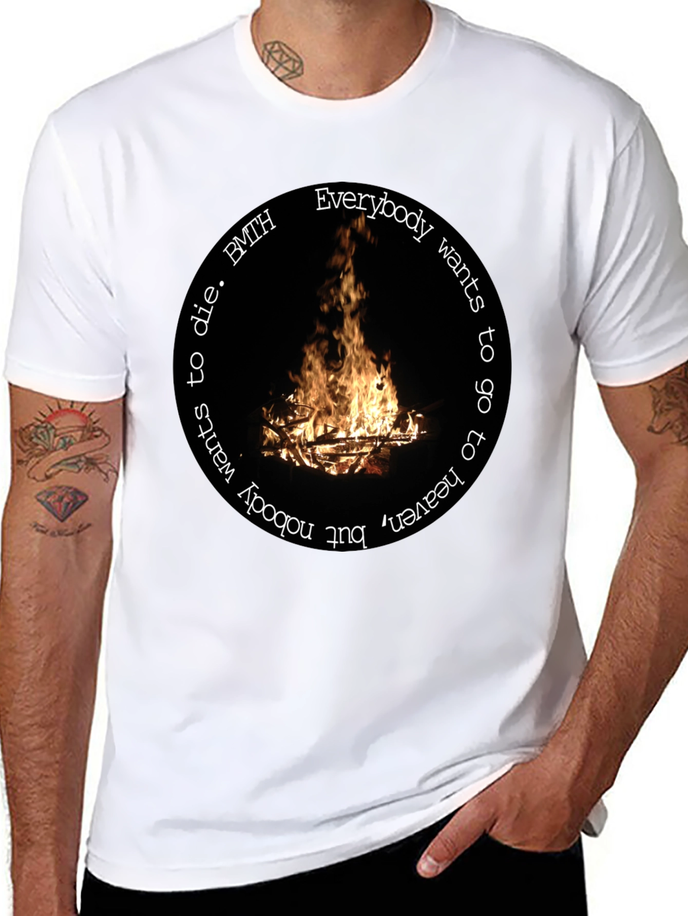 BMTH Campfire Graphic T-Shirt - Unisex Black Tee