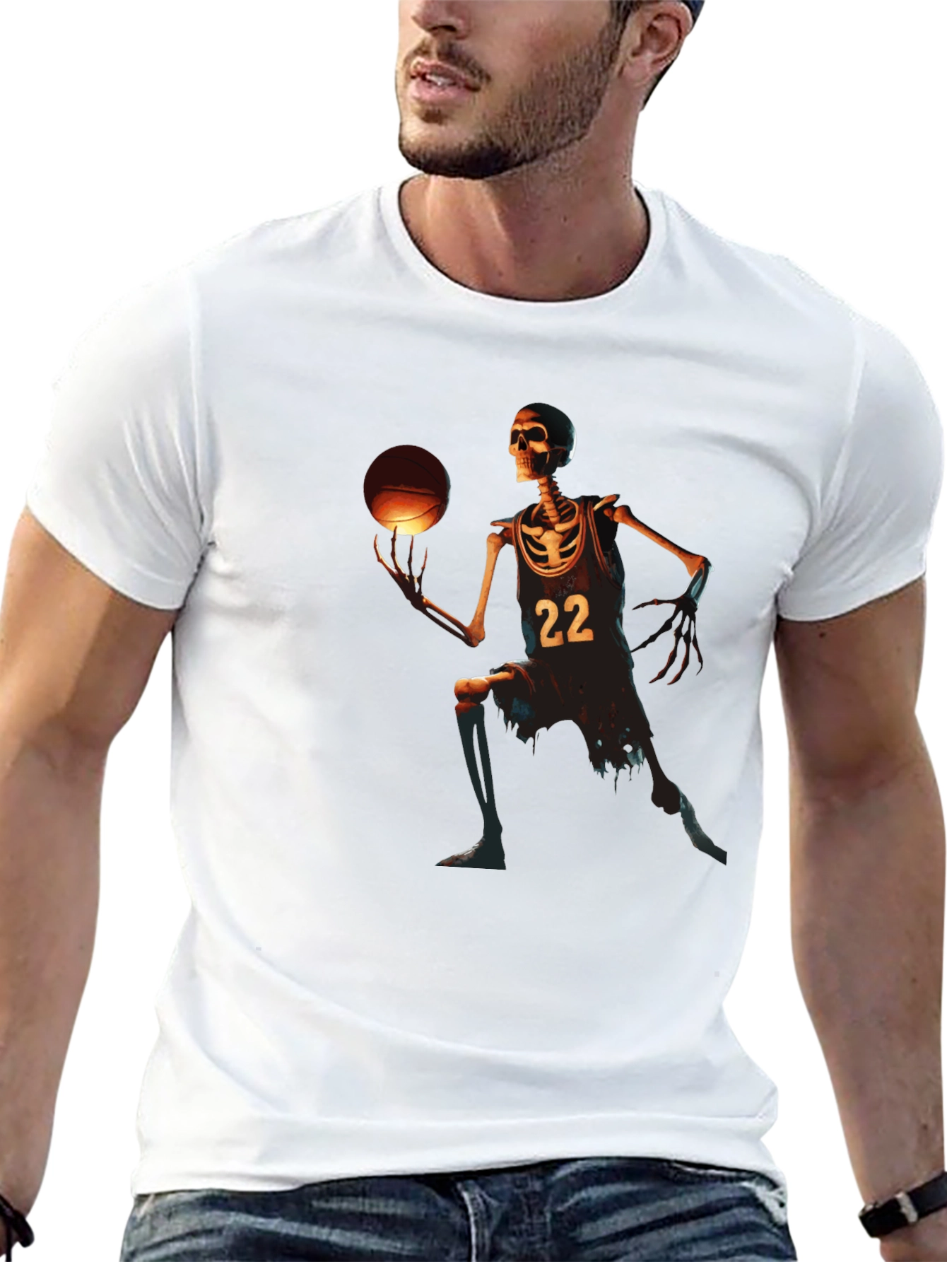 Skeleton Basketball Player T-Shirt