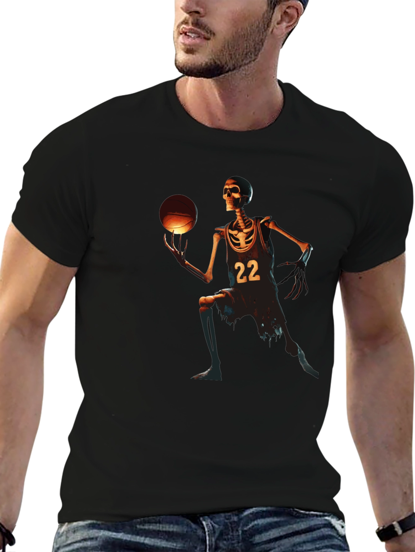 Skeleton Basketball Player T-Shirt