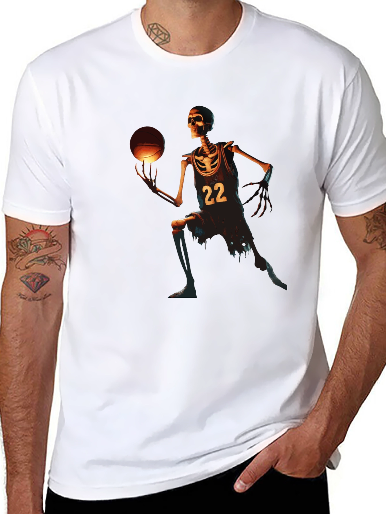 Skeleton Basketball Player T-Shirt