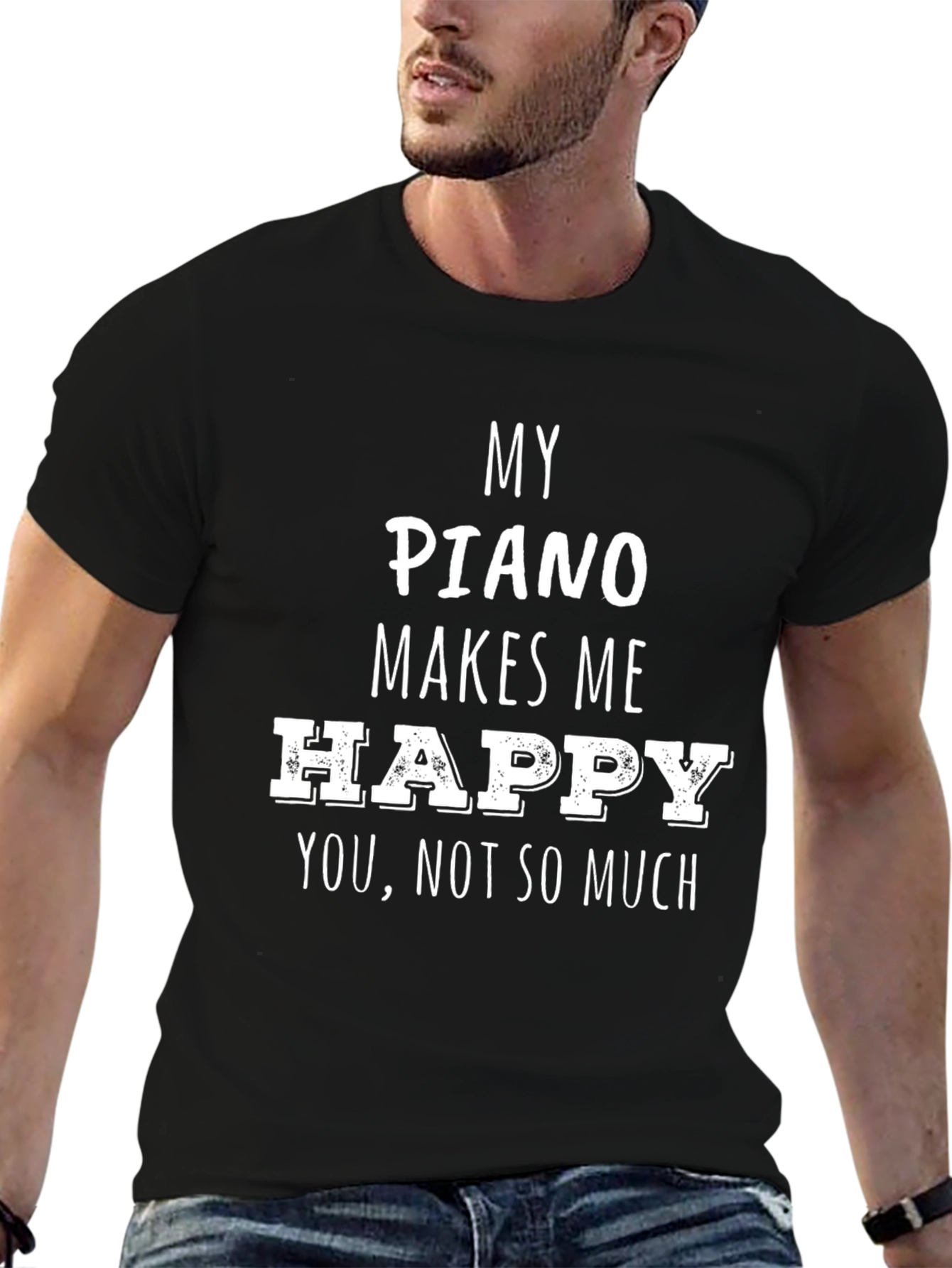 Piano Lover T-Shirt: My Piano Makes Me Happy