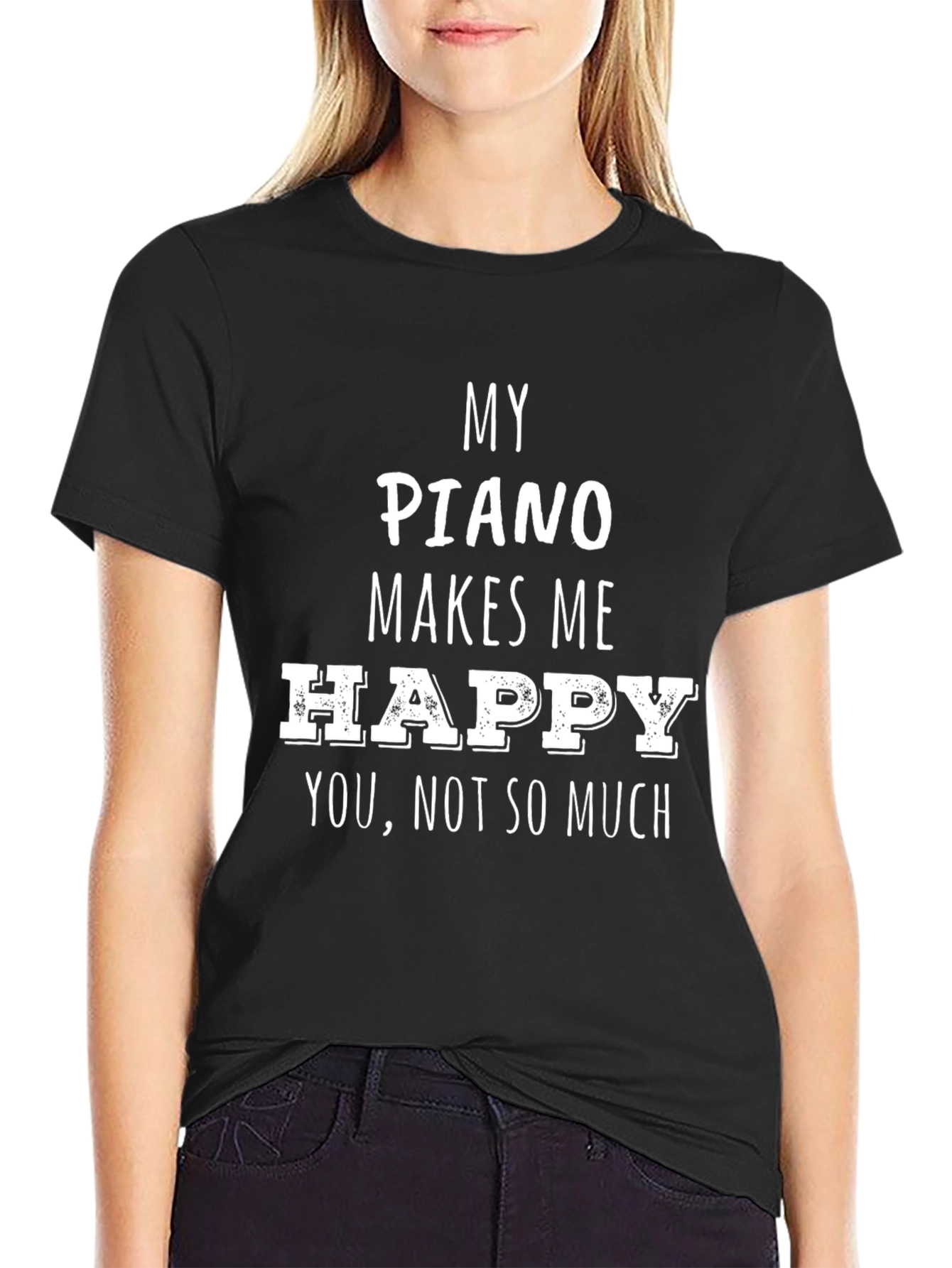 Piano Lover T-Shirt: My Piano Makes Me Happy