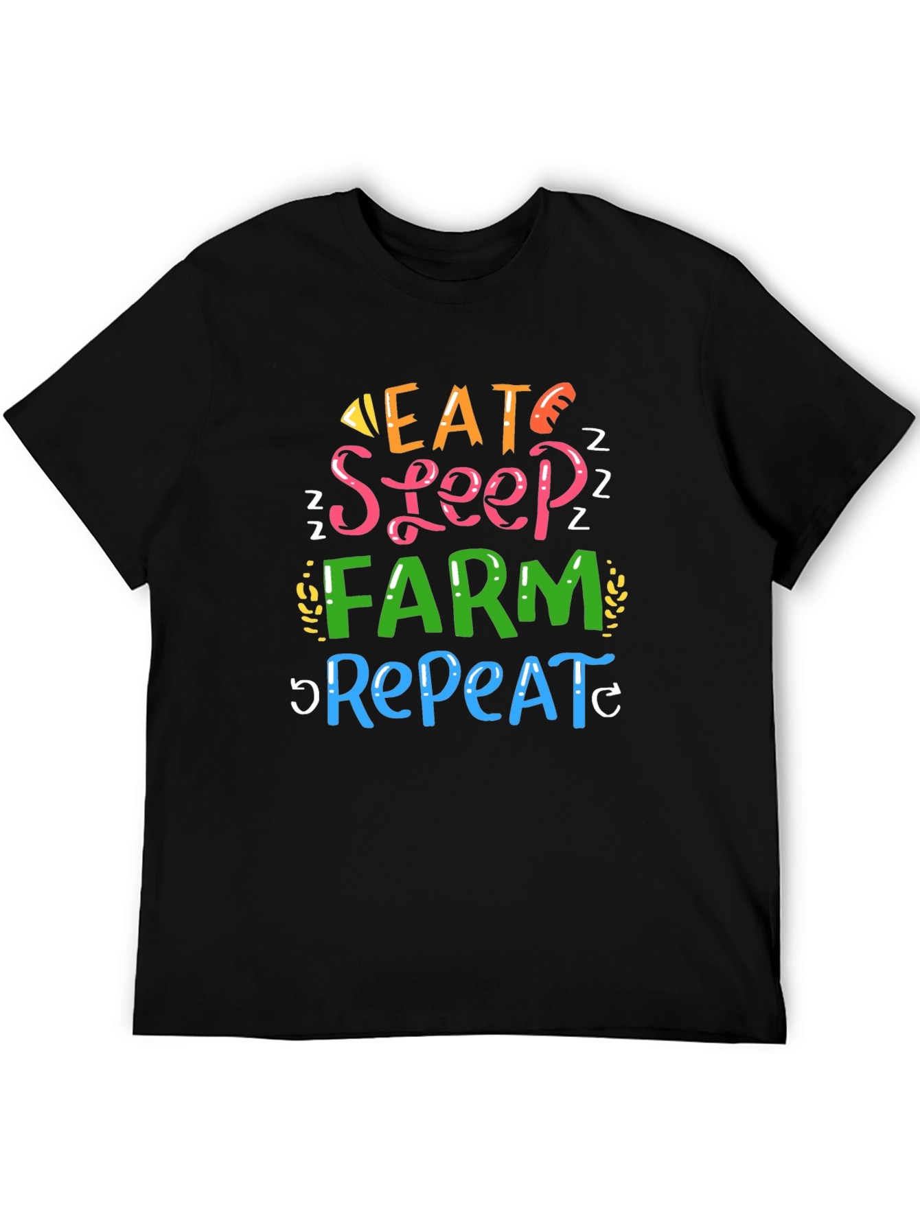 Eat Sleep Farm Repeat Graphic T-Shirt