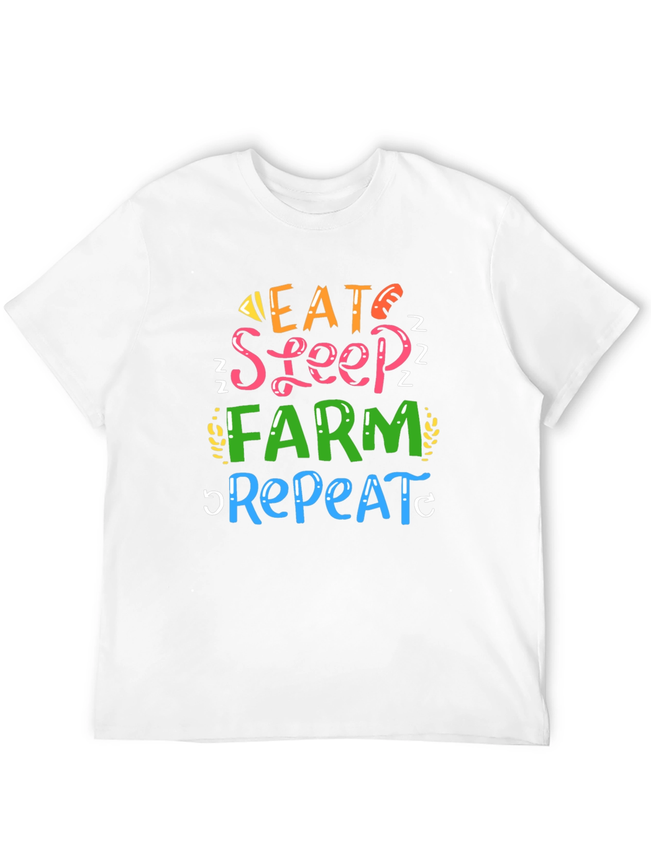 Eat Sleep Farm Repeat Graphic T-Shirt