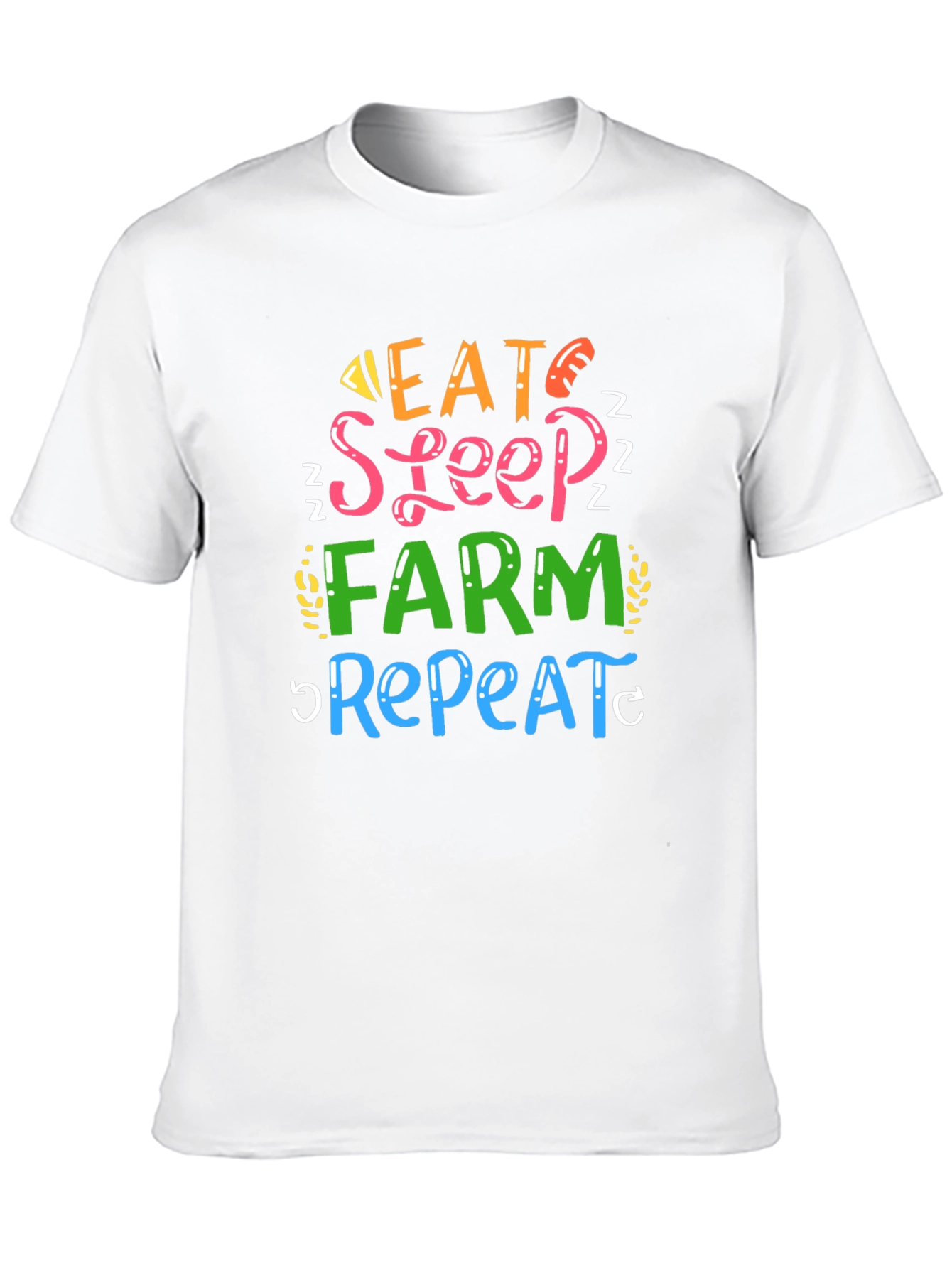 Eat Sleep Farm Repeat Graphic T-Shirt