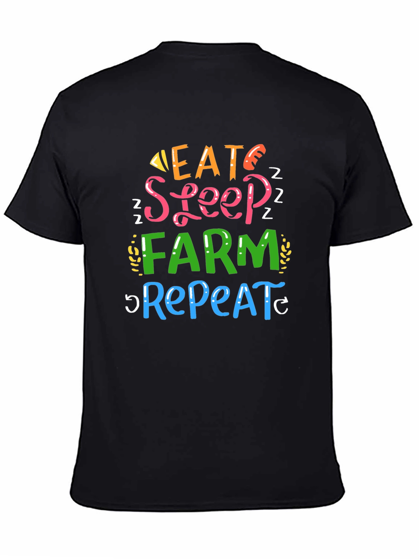 Eat Sleep Farm Repeat Graphic T-Shirt