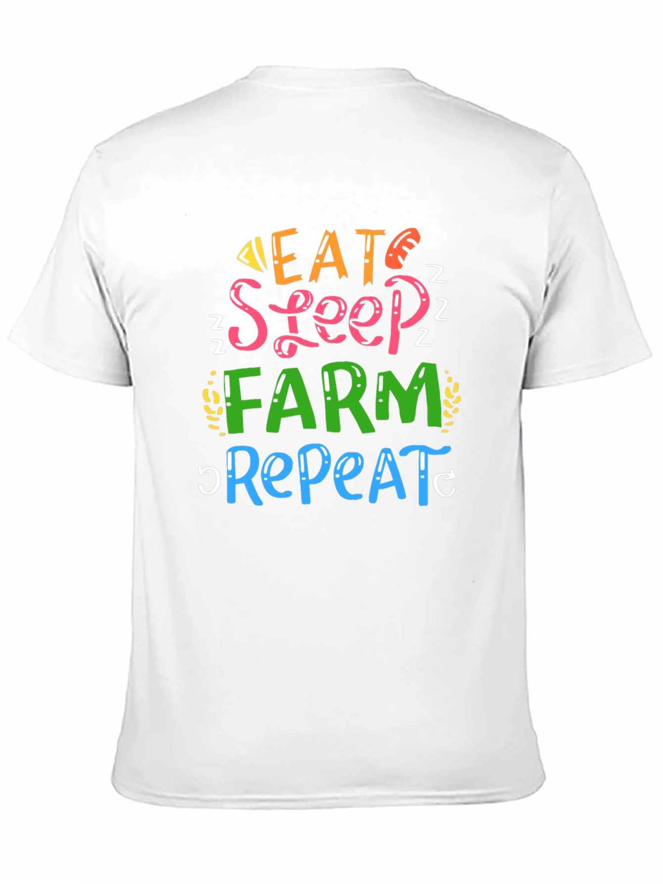 Eat Sleep Farm Repeat Graphic T-Shirt