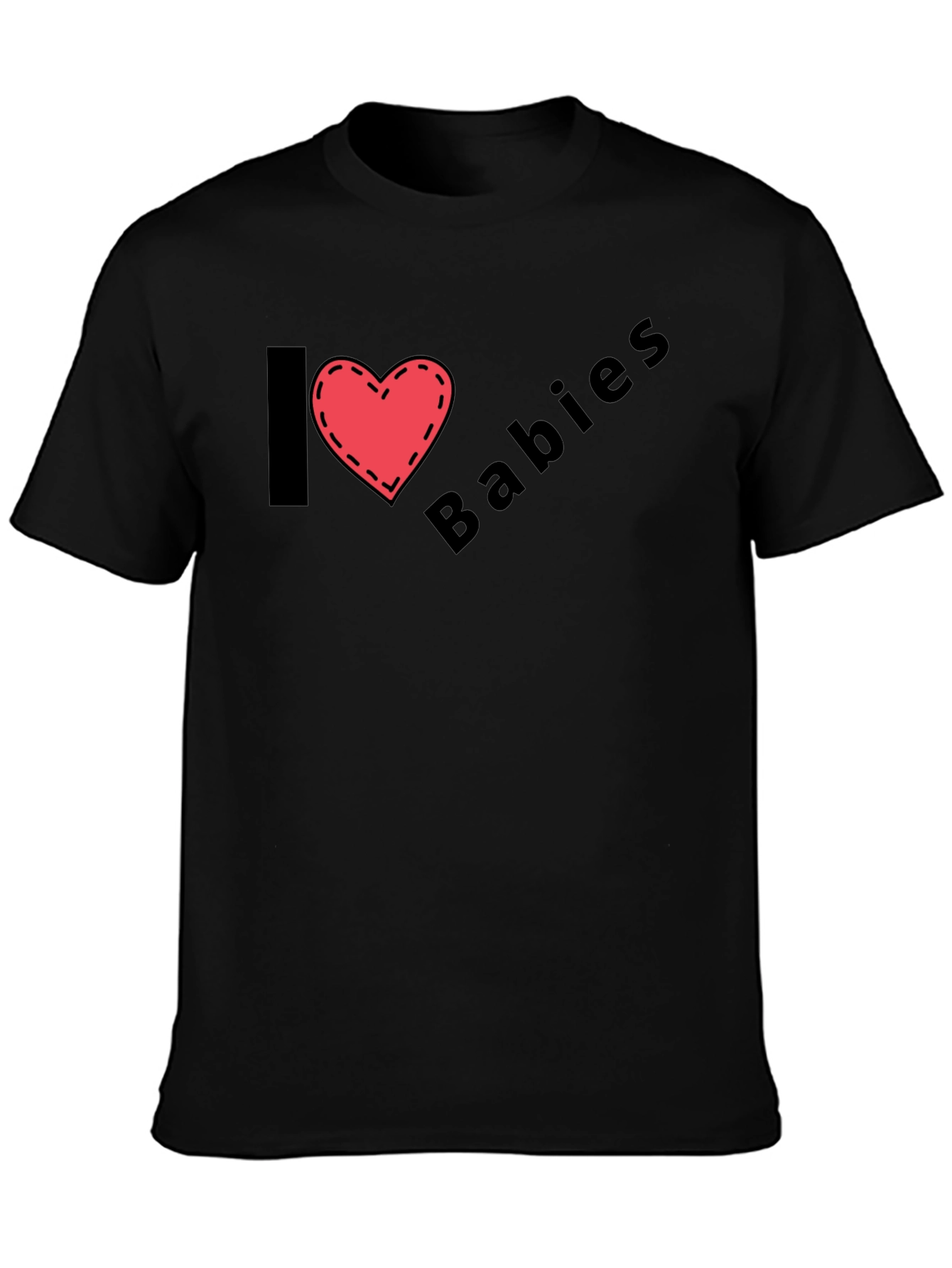 I Heart Babies Black T-Shirt