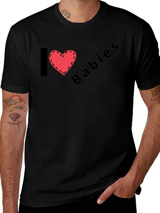 I Heart Babies Black T-Shirt