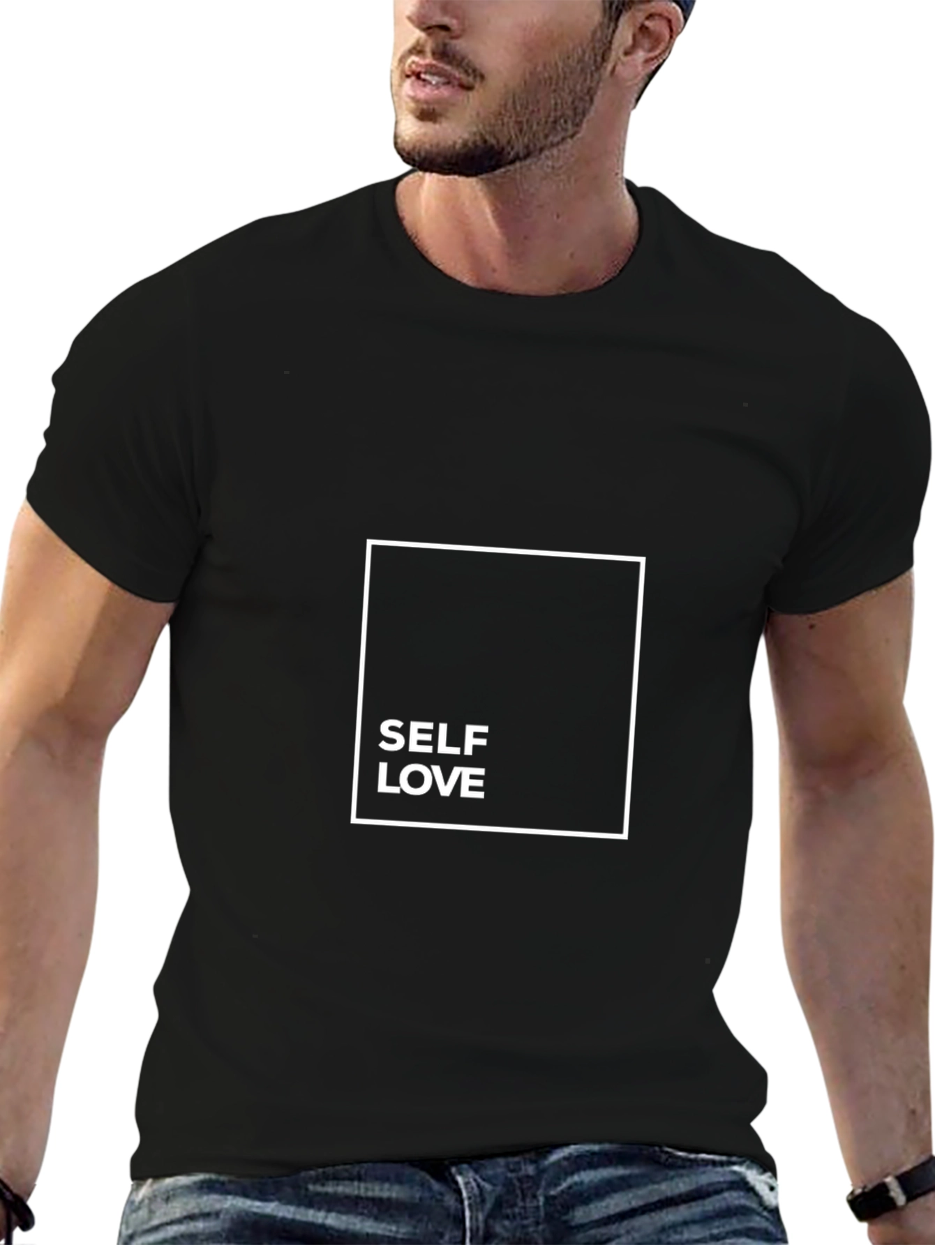 Self Love Black T-Shirt - Positive Message Tee