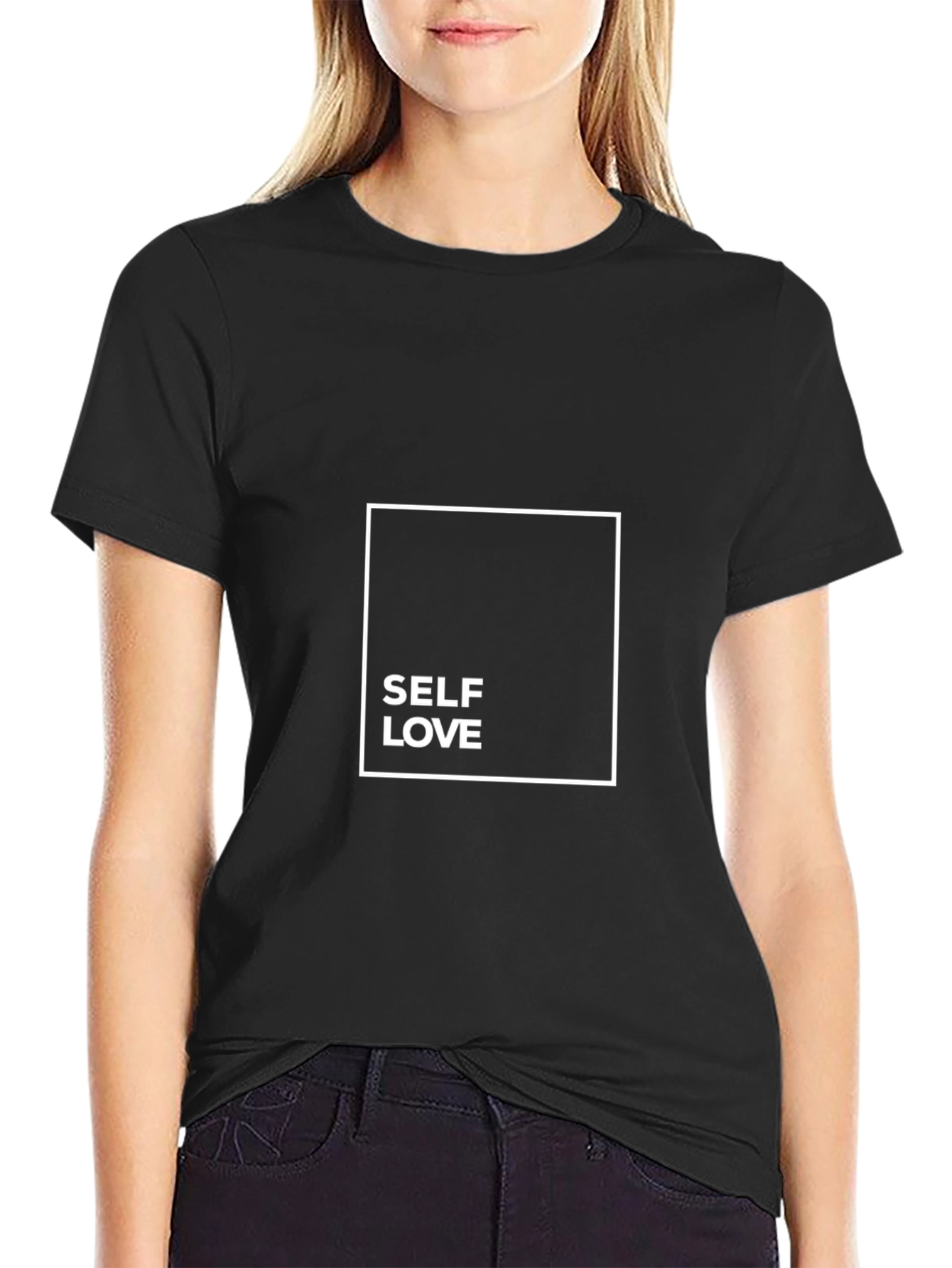 Self Love Black T-Shirt - Positive Message Tee