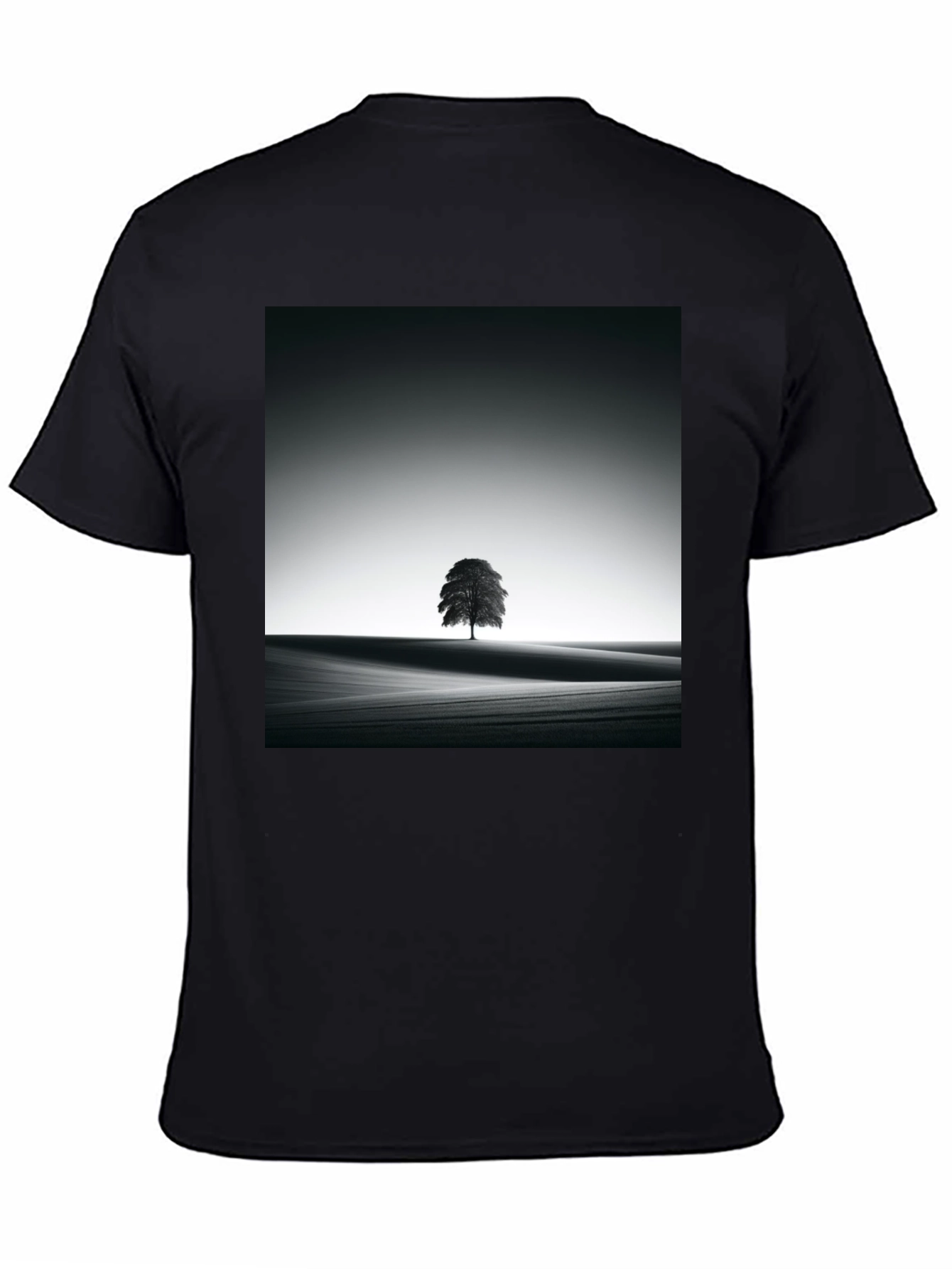 Monochrome Tree Graphic Tee - Artistic Menswear
