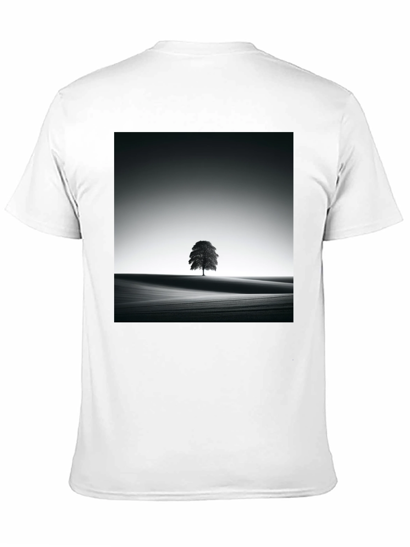 Monochrome Tree Graphic Tee - Artistic Menswear