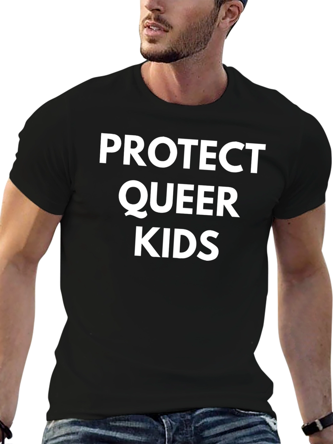 Protect Queer Kids Black Graphic Tee