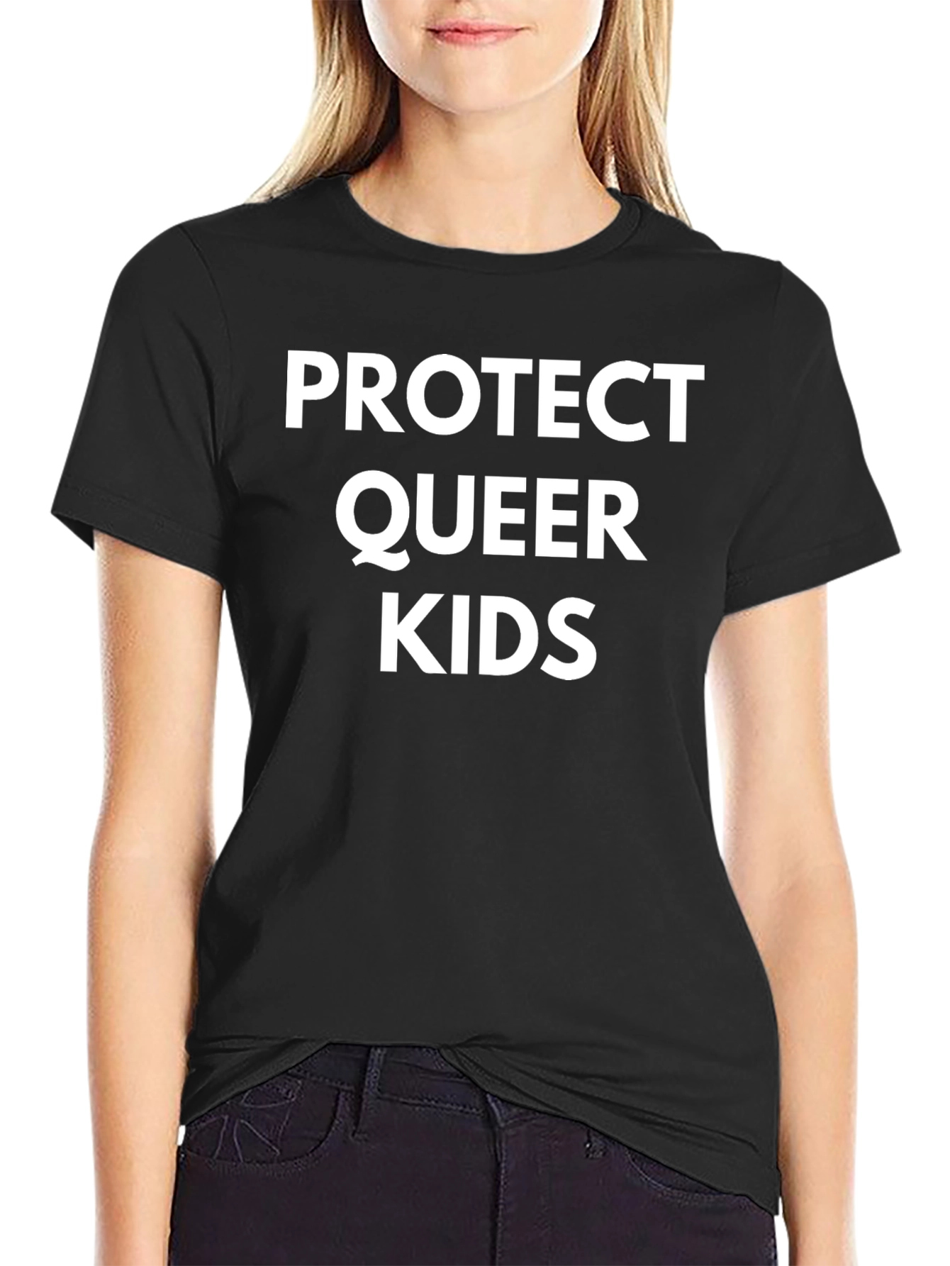 Protect Queer Kids Black Graphic Tee