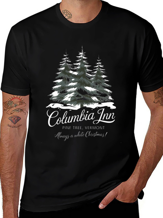 Columbia Inn Pine Tree Vermont Christmas T-Shirt