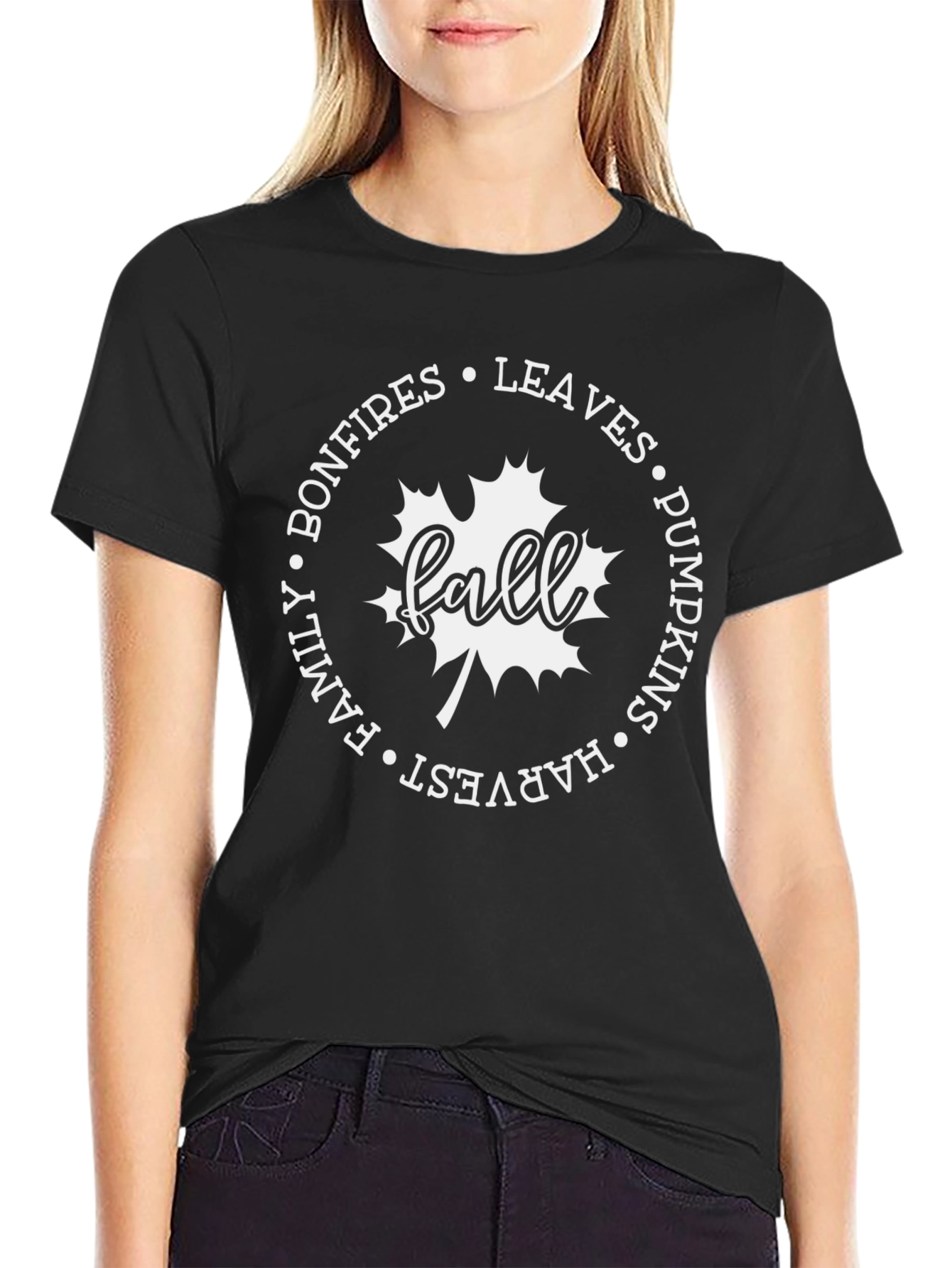 Fall Bonfires Leaves T-Shirt - Harvest Season
