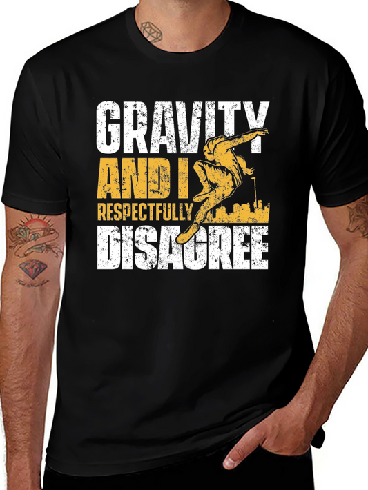 Gravity Disagree Graphic Tee - Black Cotton Shirt
