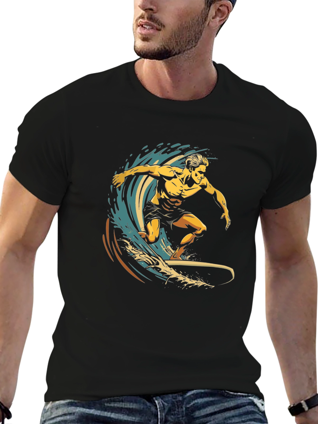 Surfer Graphic Tee - Ride the Wave in Style