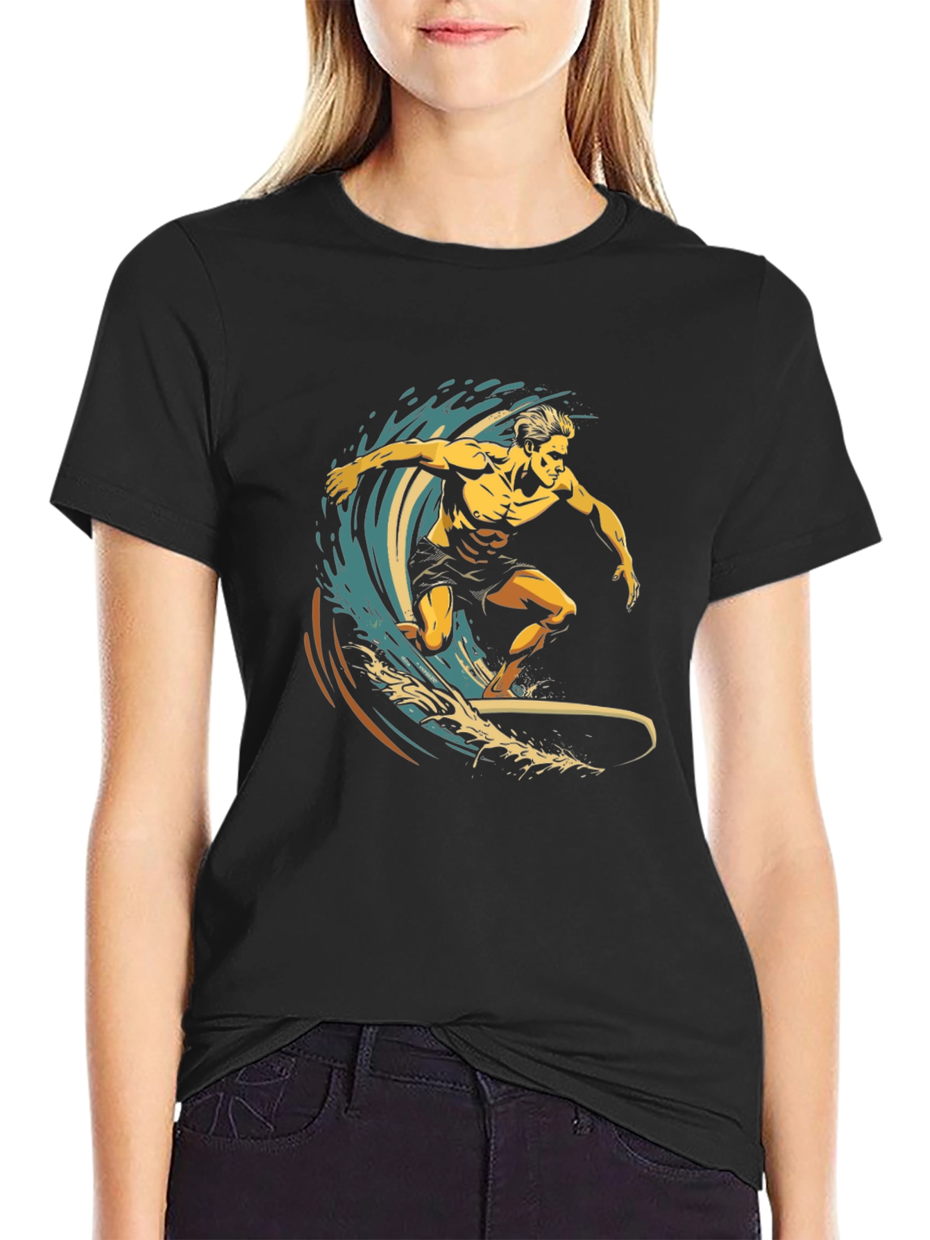 Surfer Graphic Tee - Ride the Wave in Style