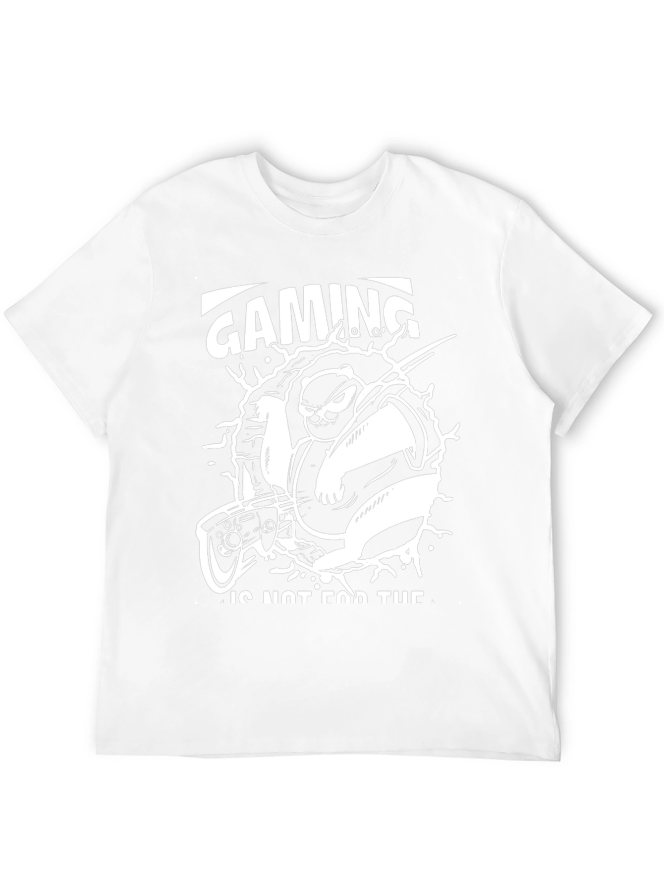 Gaming Panda T-Shirt: Black Graphic Tee for Gamers