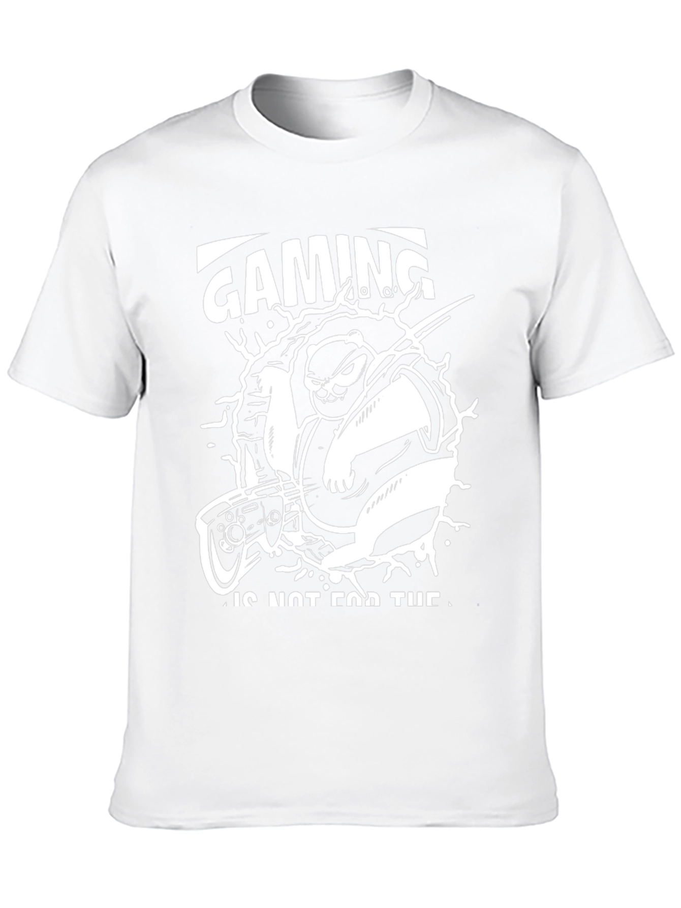 Gaming Panda T-Shirt: Black Graphic Tee for Gamers