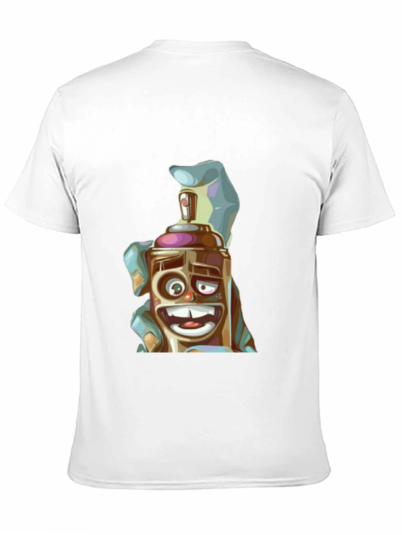 Spray Can Cartoon Graphic T-Shirt