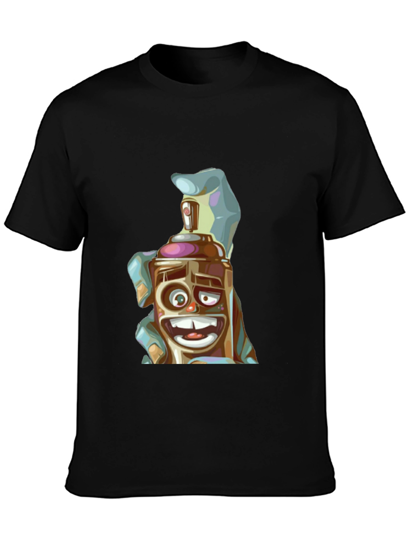 Spray Can Cartoon Graphic T-Shirt