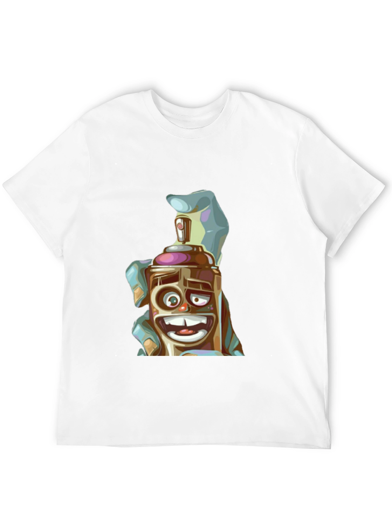 Spray Can Cartoon Graphic T-Shirt