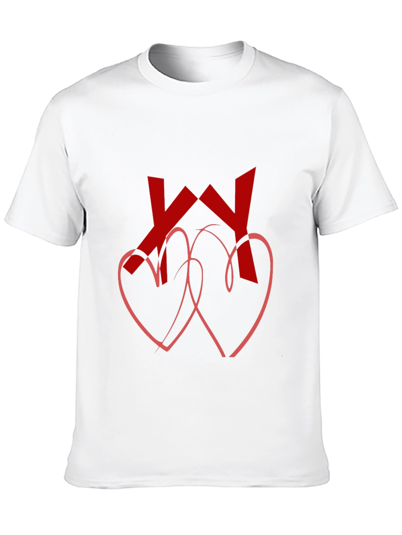 Heart & Initial Graphic Tee - Black