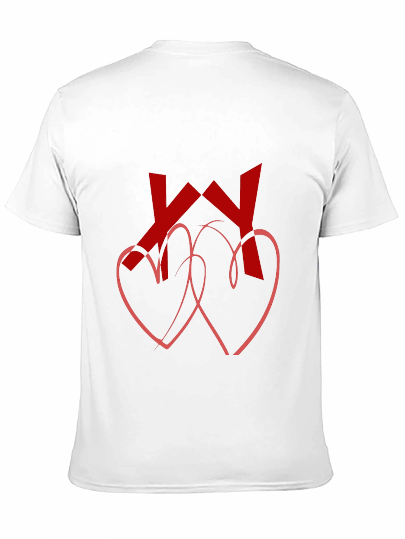 Heart & Initial Graphic Tee - Black