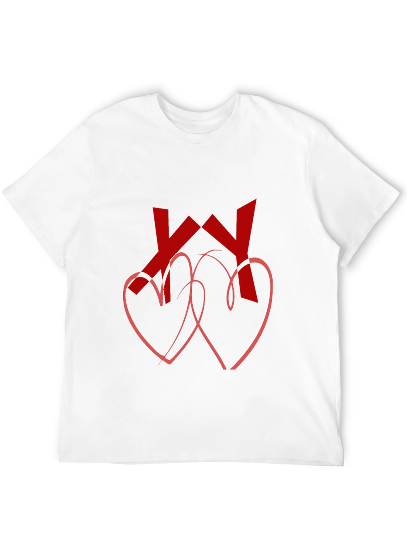 Heart & Initial Graphic Tee - Black
